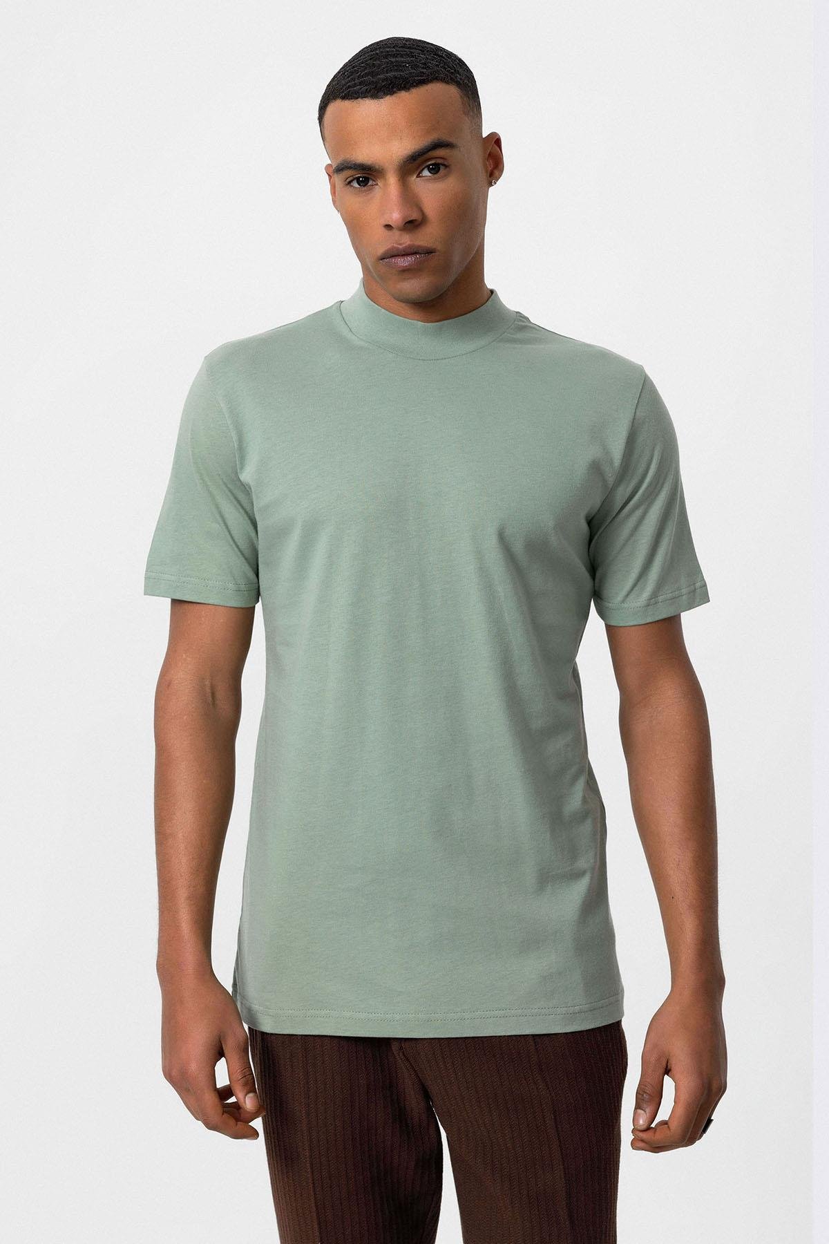 Antioch Mint Slim Fit Basic T-Shirt