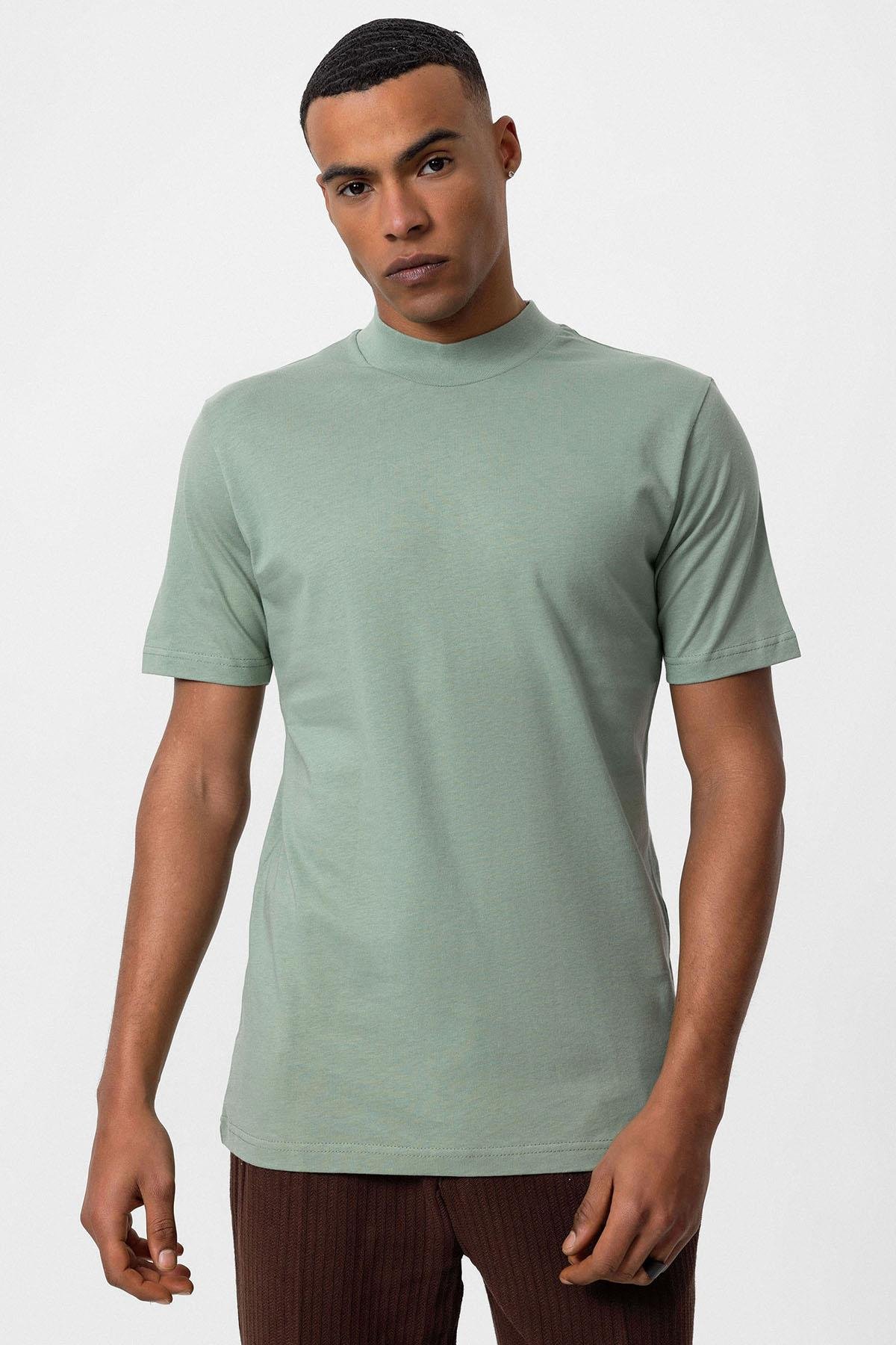 Antioch Mint Slim Fit Basic T-Shirt