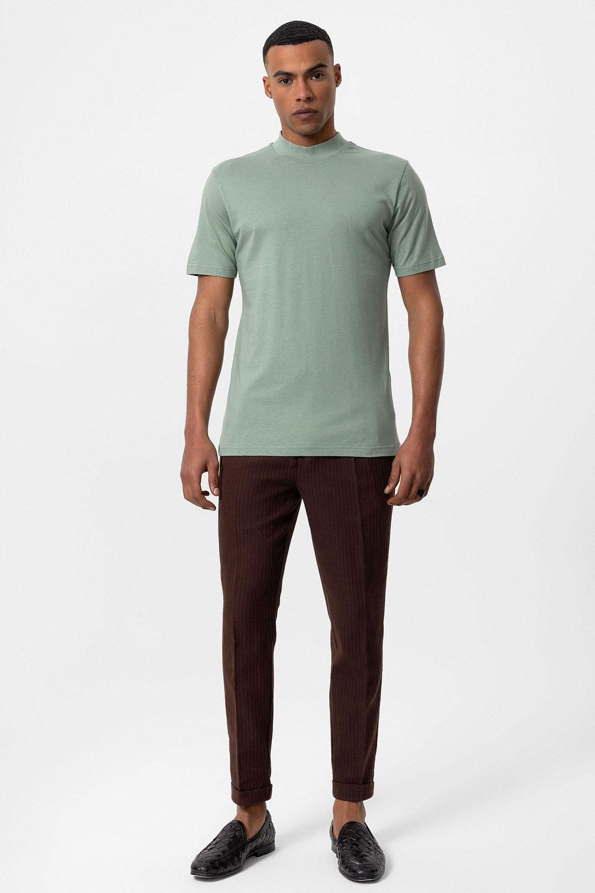 Antioch Mint Slim Fit Basic T-Shirt