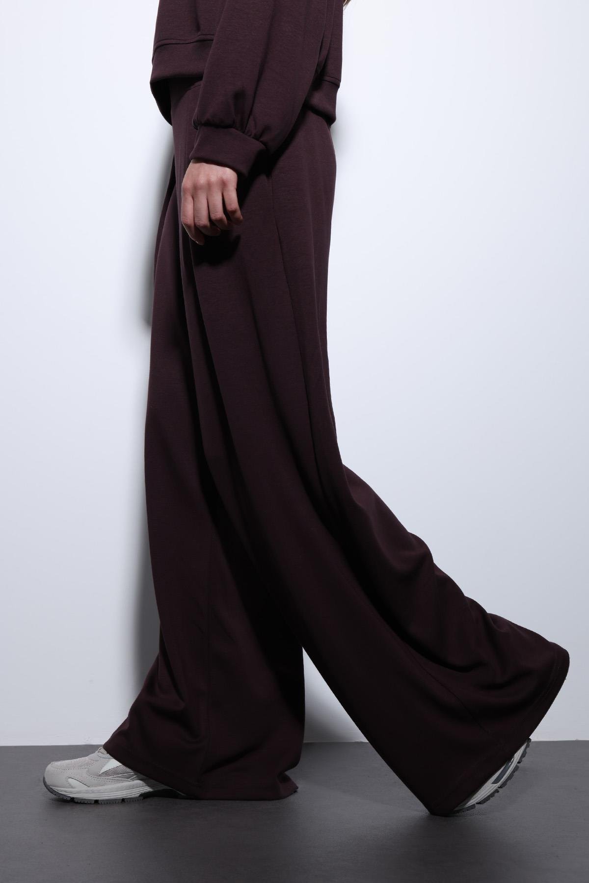 Antioch Mürdüm Geniş Paça Relaxed Kadın Takım