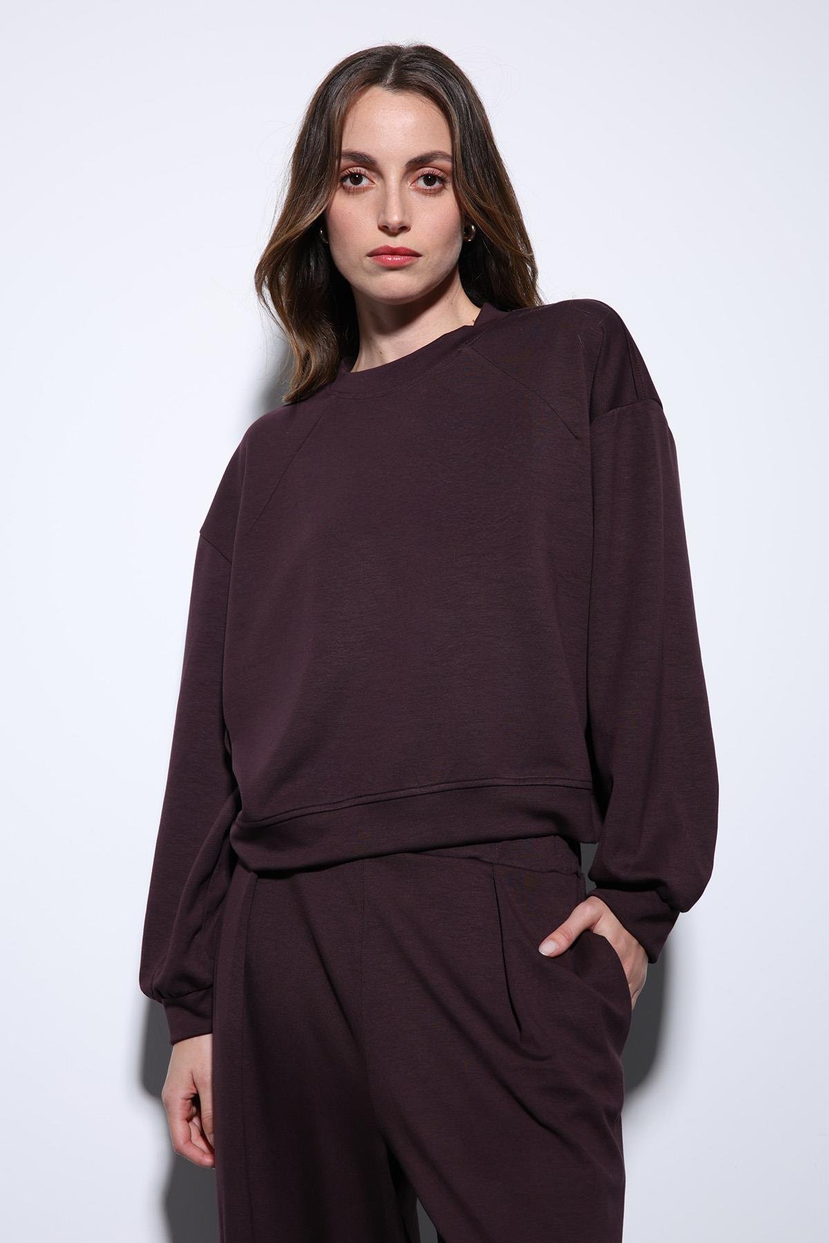 Antioch Mürdüm Geniş Paça Relaxed Kadın Takım