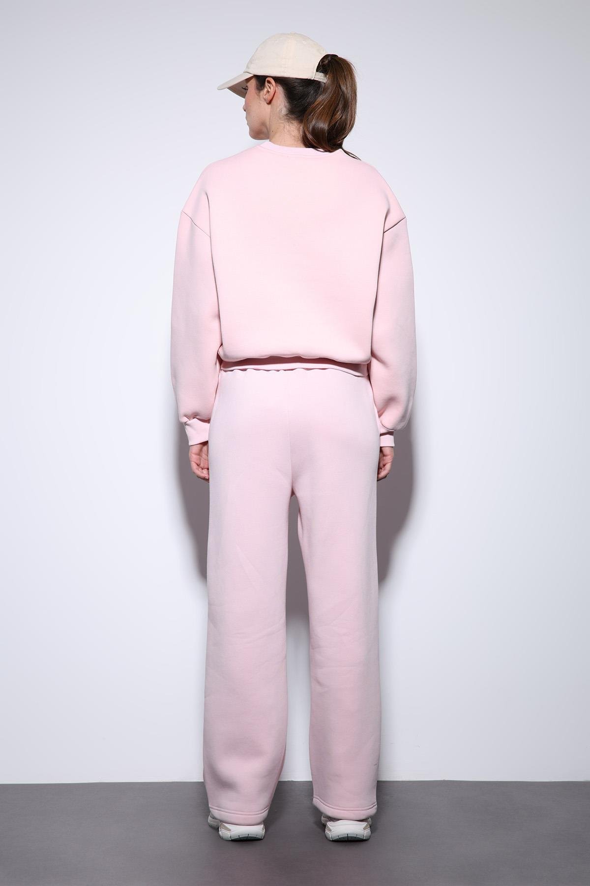 Antioch Pembe Basic Kadın Sweatshirt