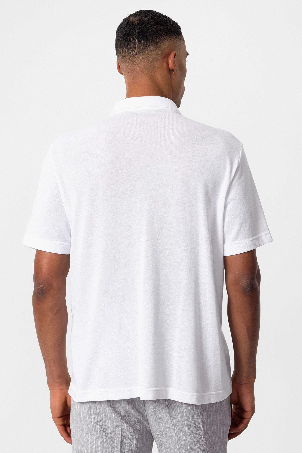 Polo Neck Zippered Men's T-Shirt