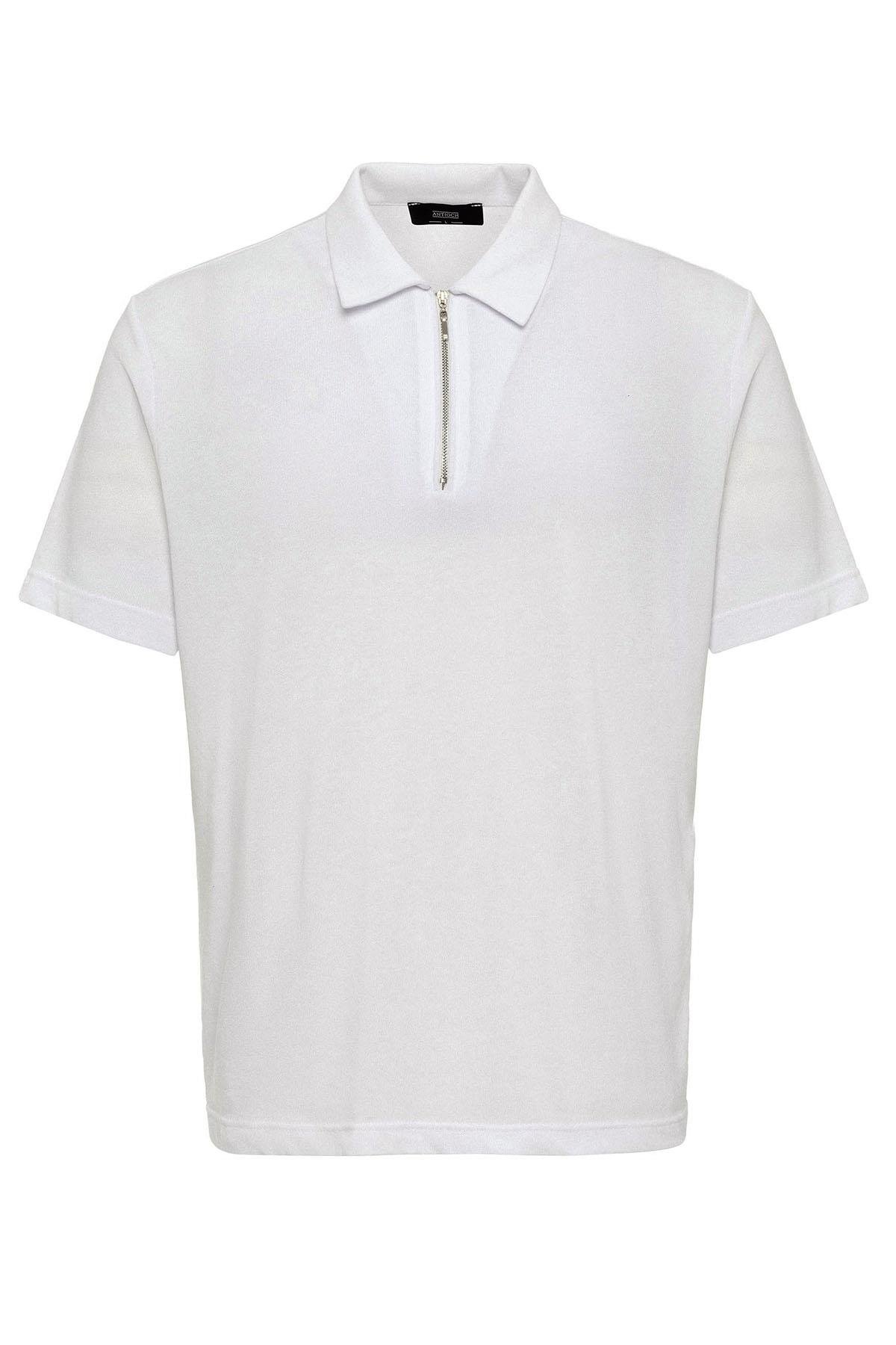 Polo Neck Zippered Men's T-Shirt