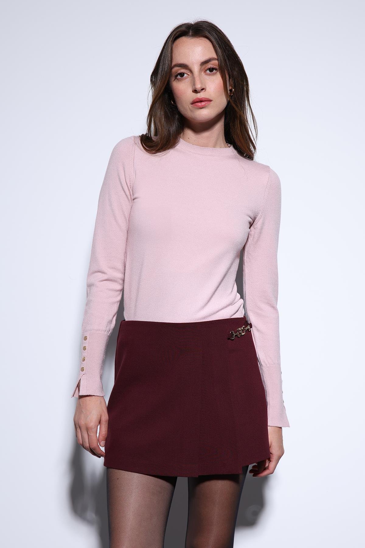 Antioch Pudra Basic Kadın Triko Kazak