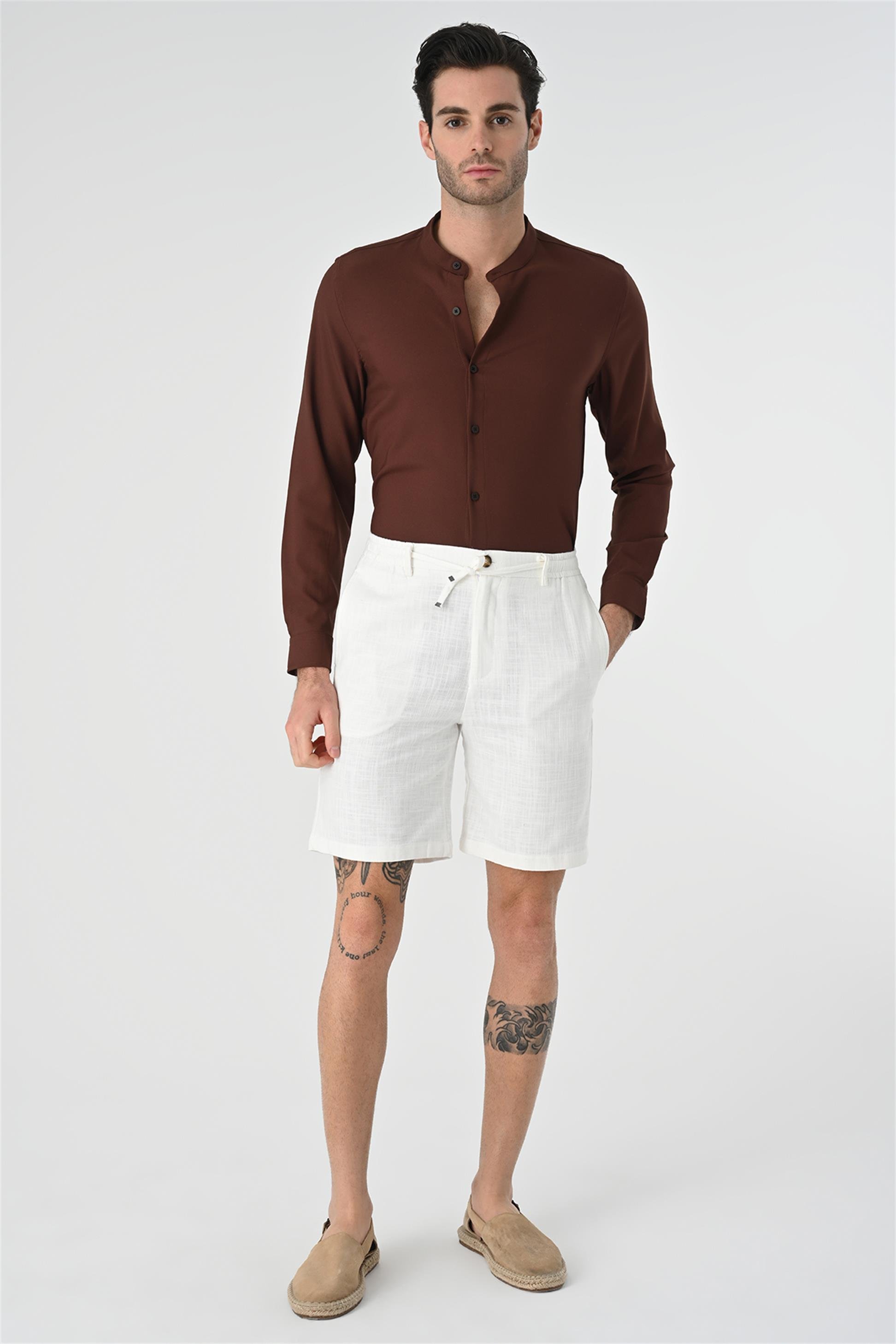 Antioch Kahve Regular Fit Hakim Yaka Erkek Gömlek