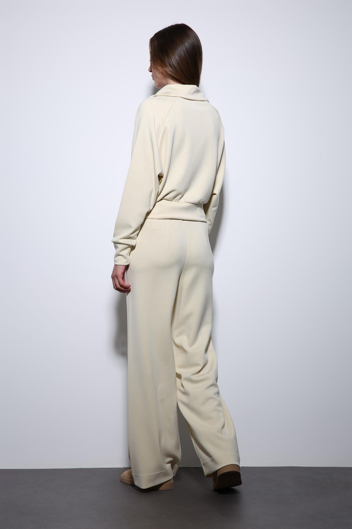 Antioch Sarı Fermuarlı Kadın Eşofman Takım