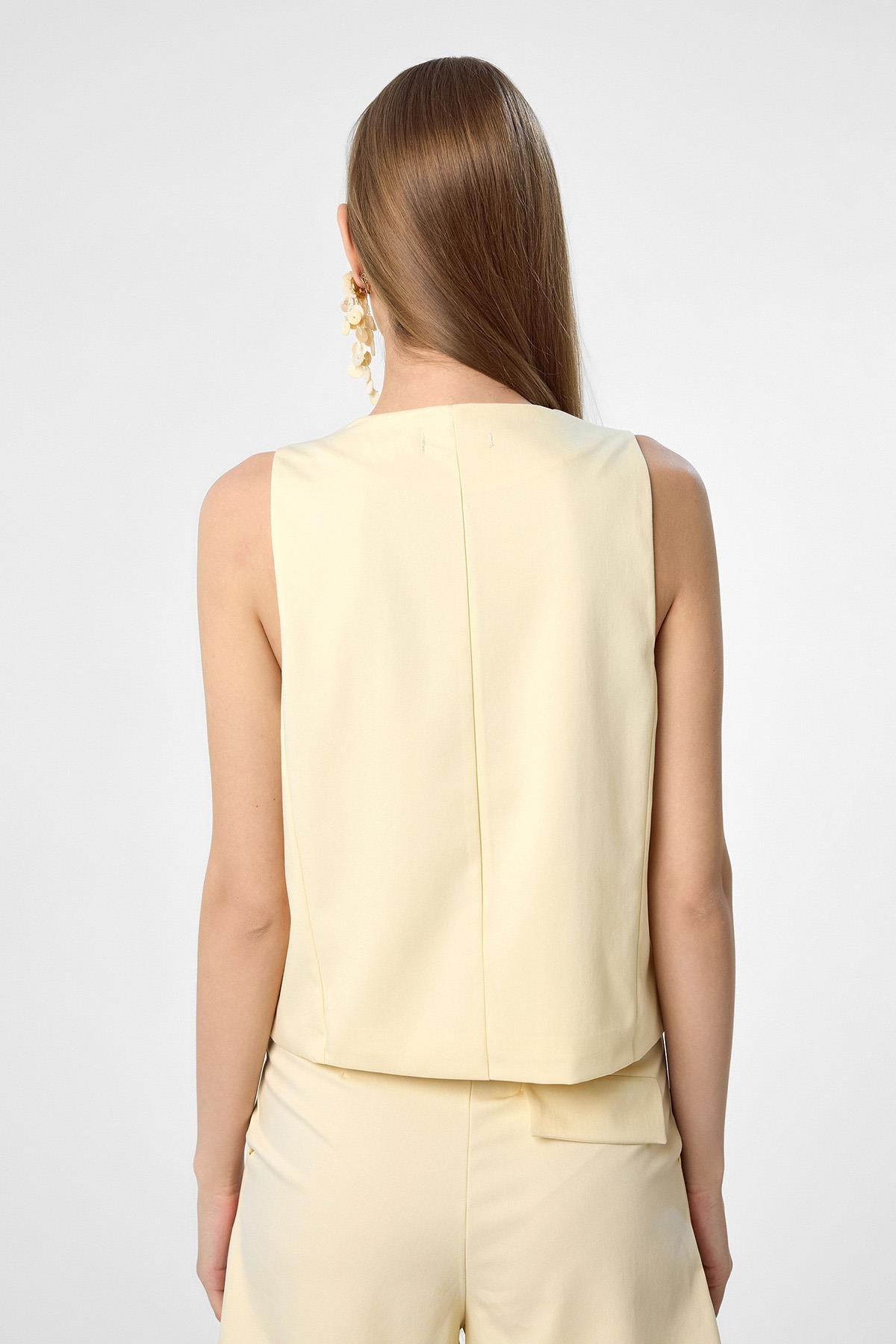 Antioch Sarı Yelek-Şort Kadın Takım