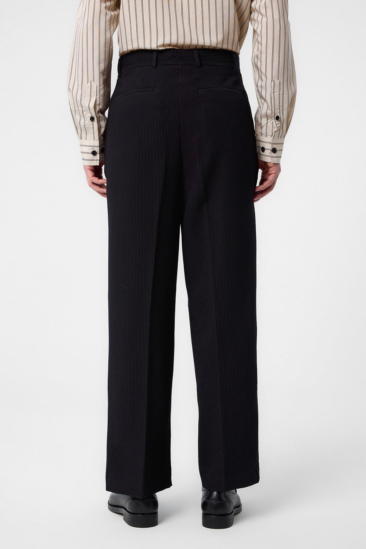 Antioch Siyah Baggy Fitilli Erkek Pantolon