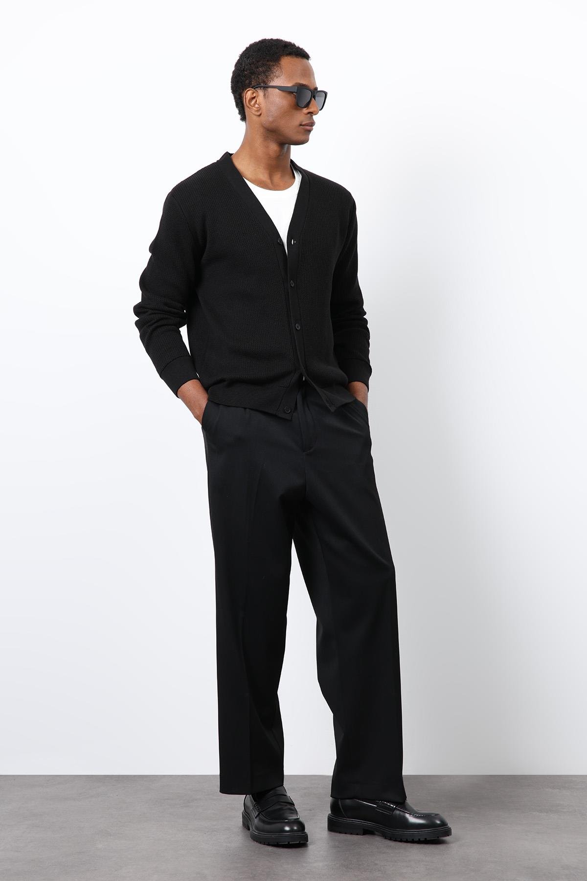 Antioch Siyah Basic Erkek Hırka