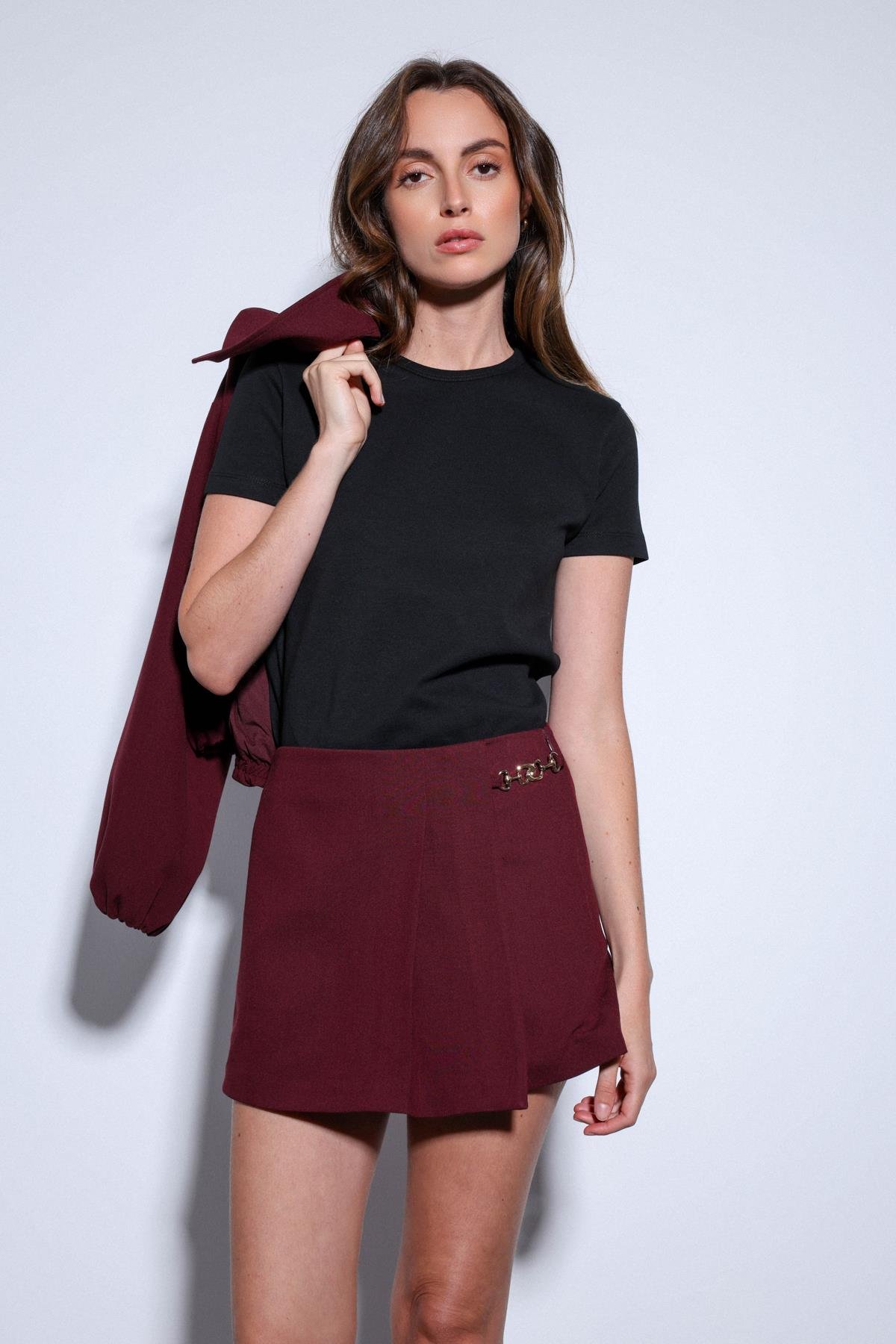 Antioch Siyah Basic Kadın T-Shirt