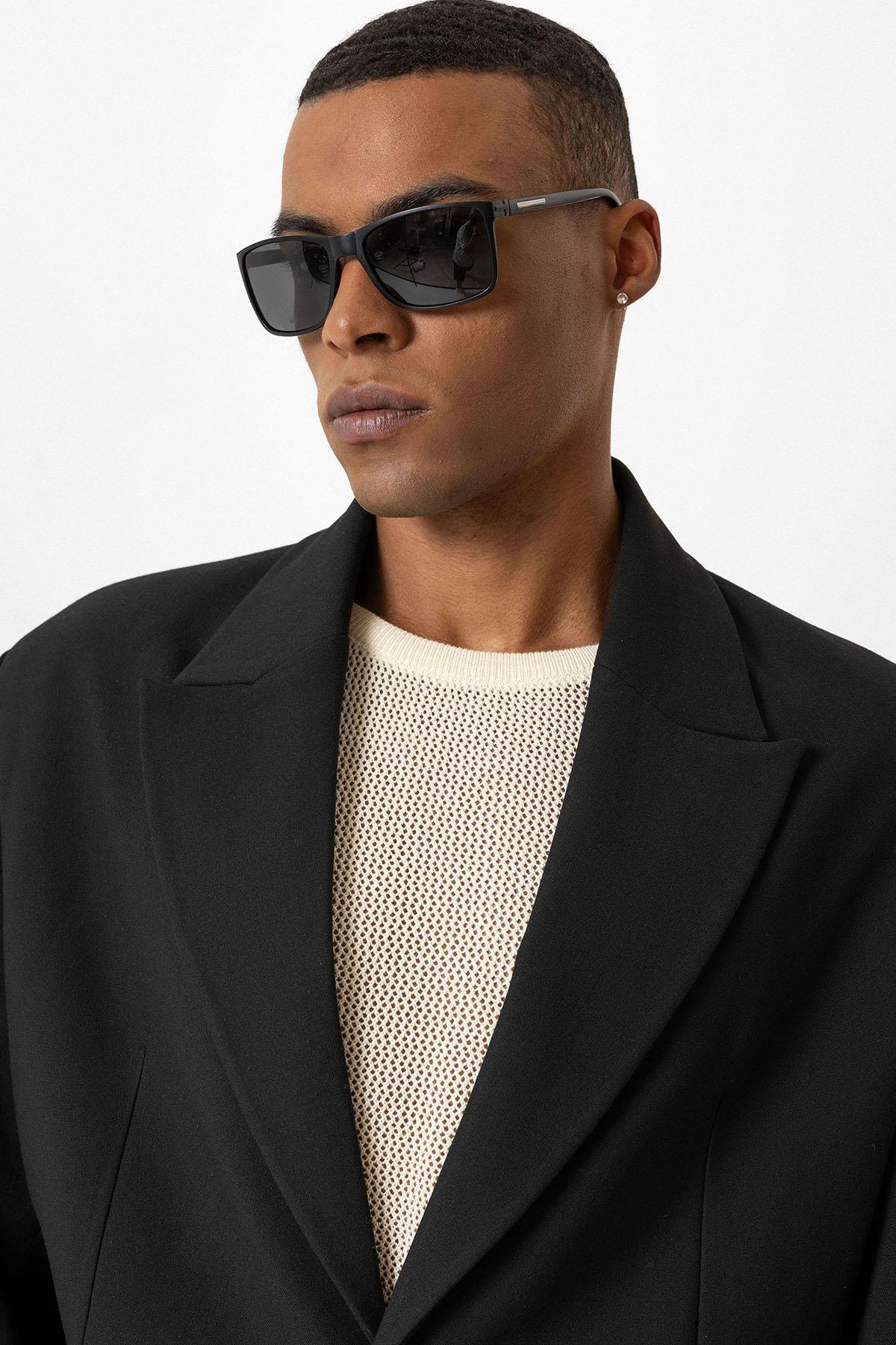 Antioch Siyah Crop Fit Erkek Blazer Ceket