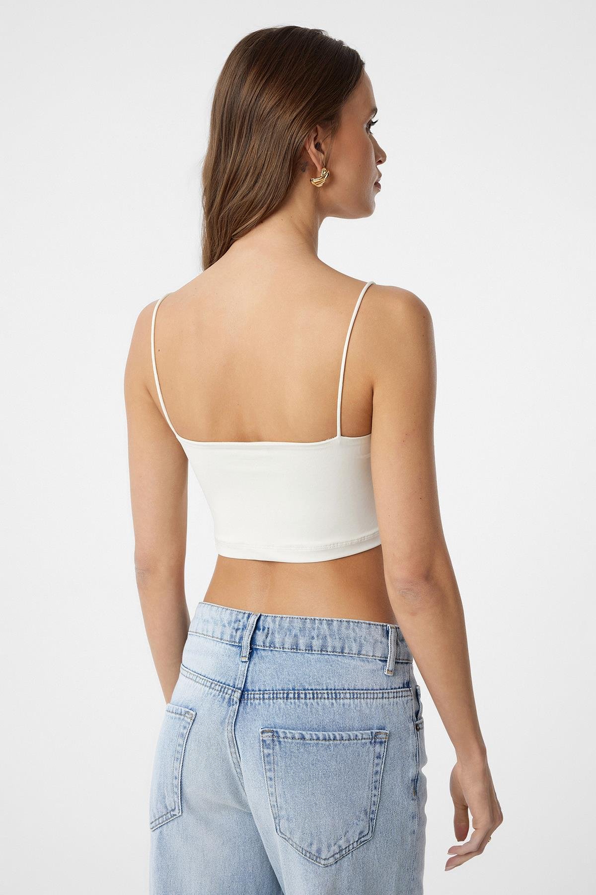 Antioch Siyah-Ekru 2'li Paket Kadın Askılı Top