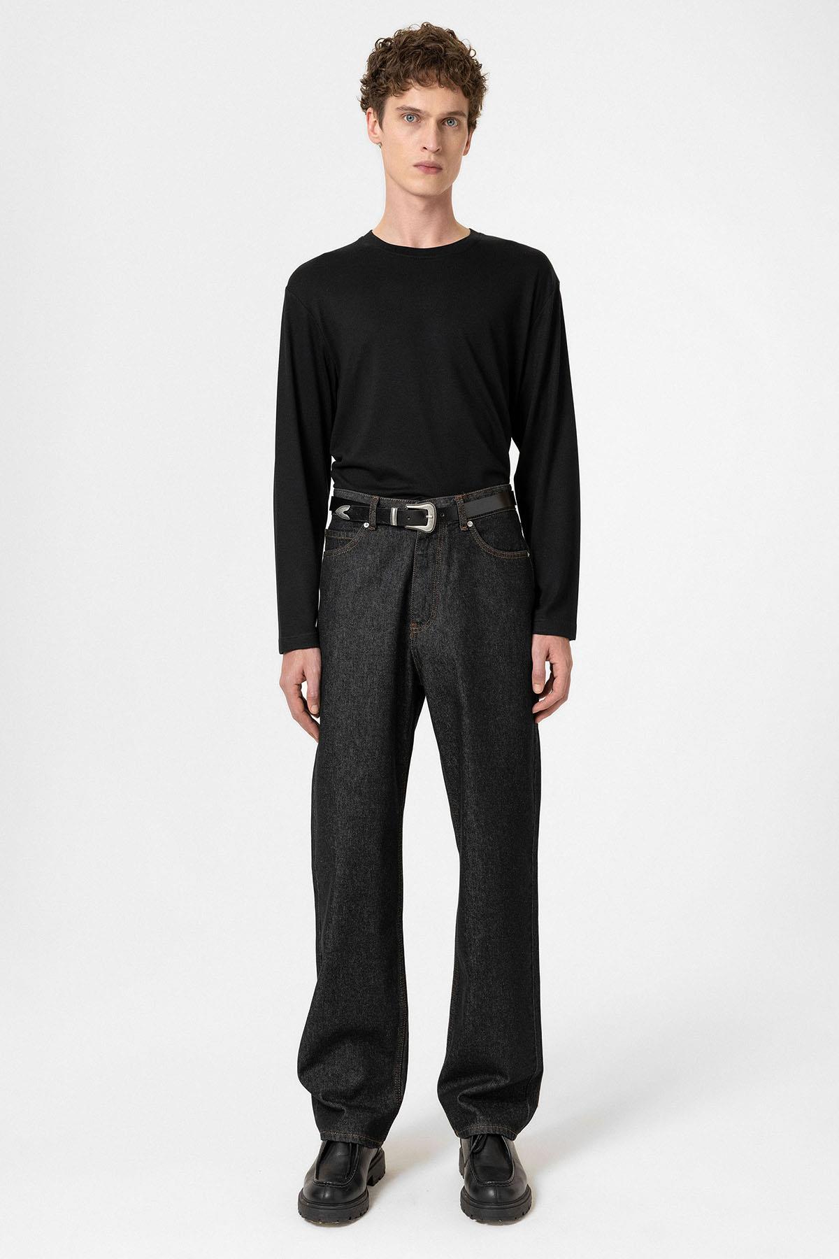 Antioch Siyah Erkek Deri Kemer