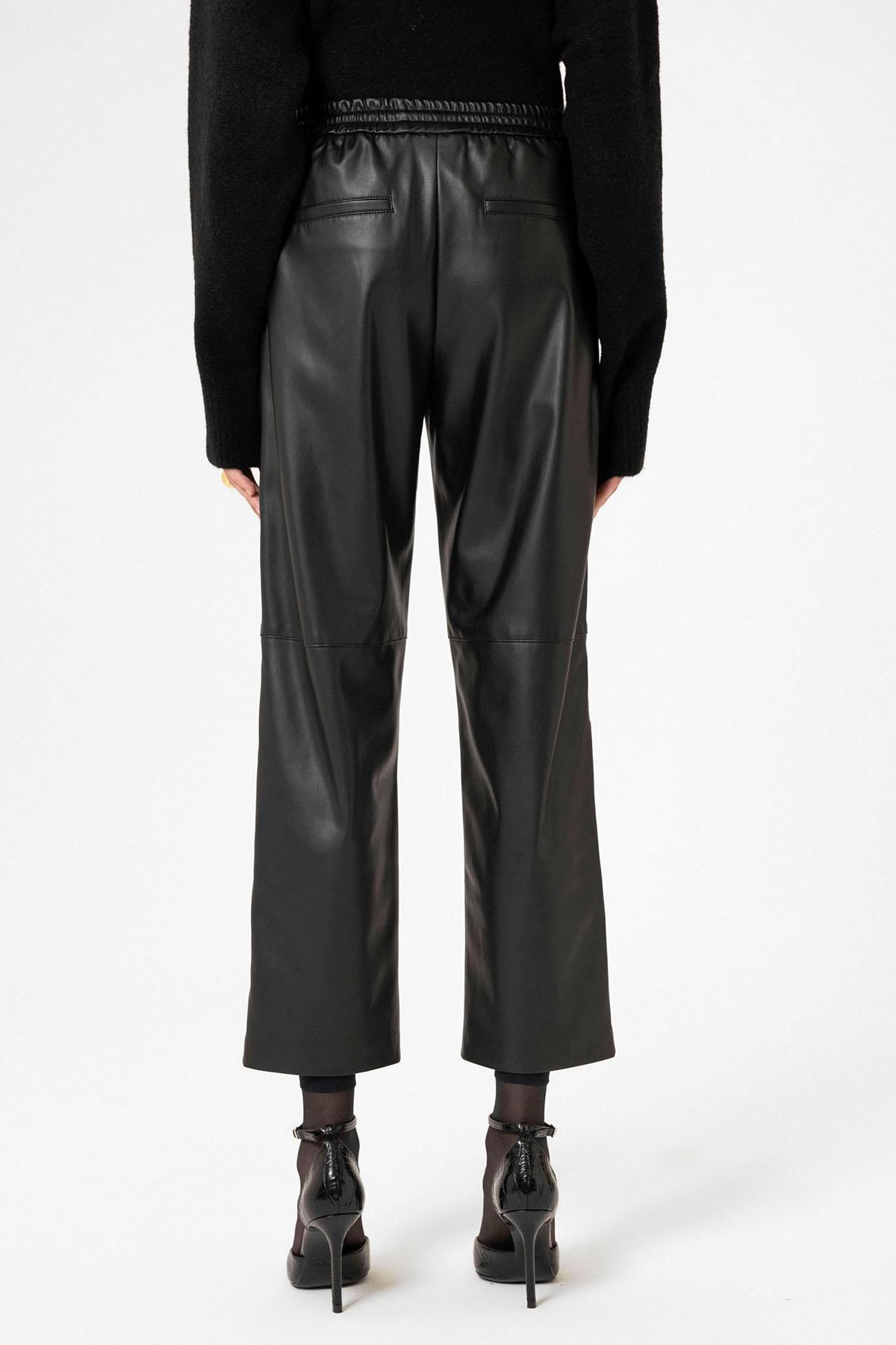Antioch Siyah Kadın Suni Deri Pantolon