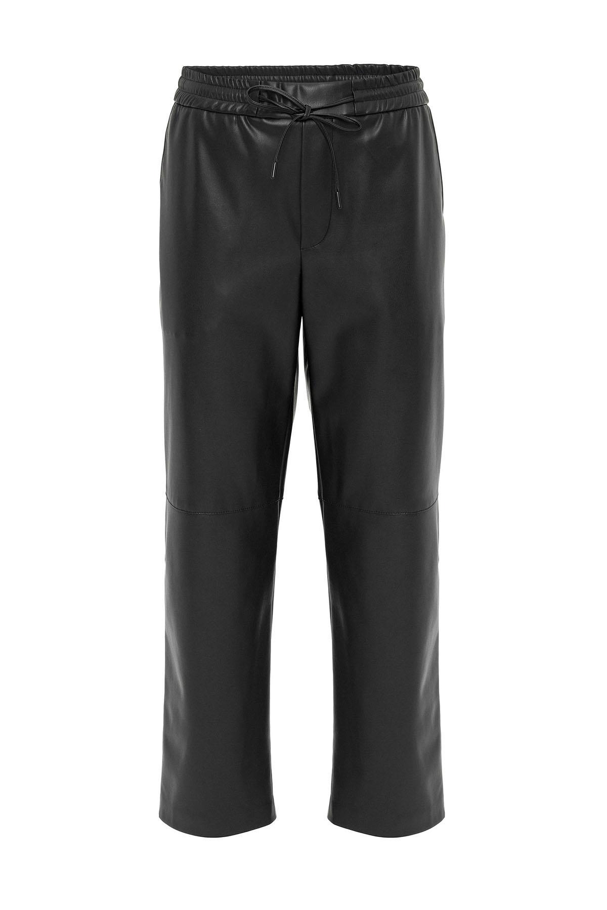 Antioch Siyah Kadın Suni Deri Pantolon