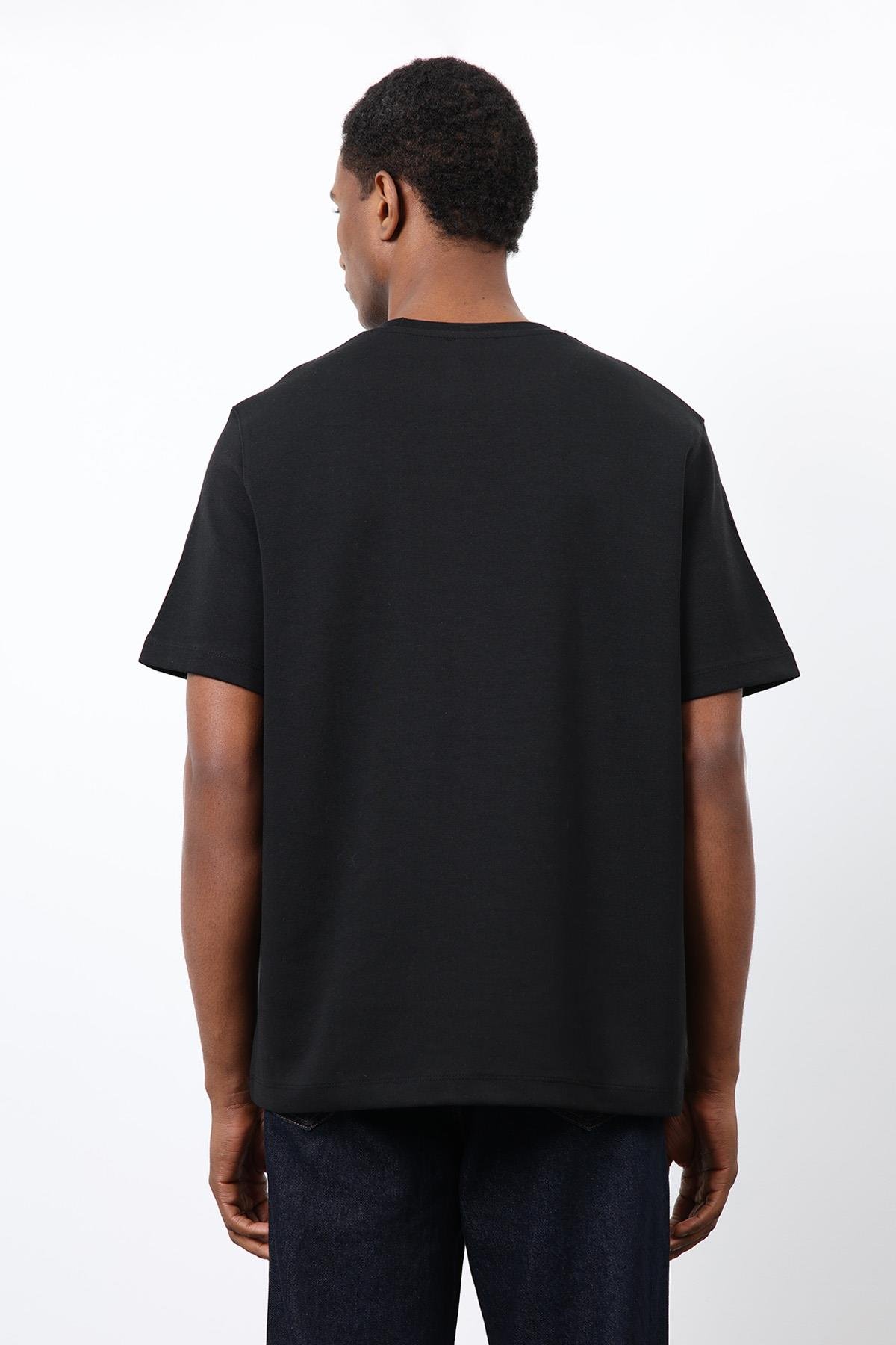 Antioch Siyah Regular Fit Basic Erkek T-Shirt