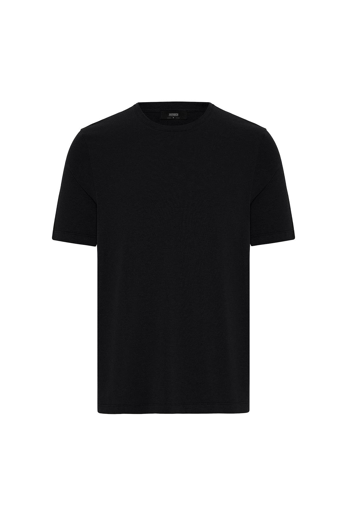 Antioch Siyah Regular Fit Basic Erkek T-Shirt