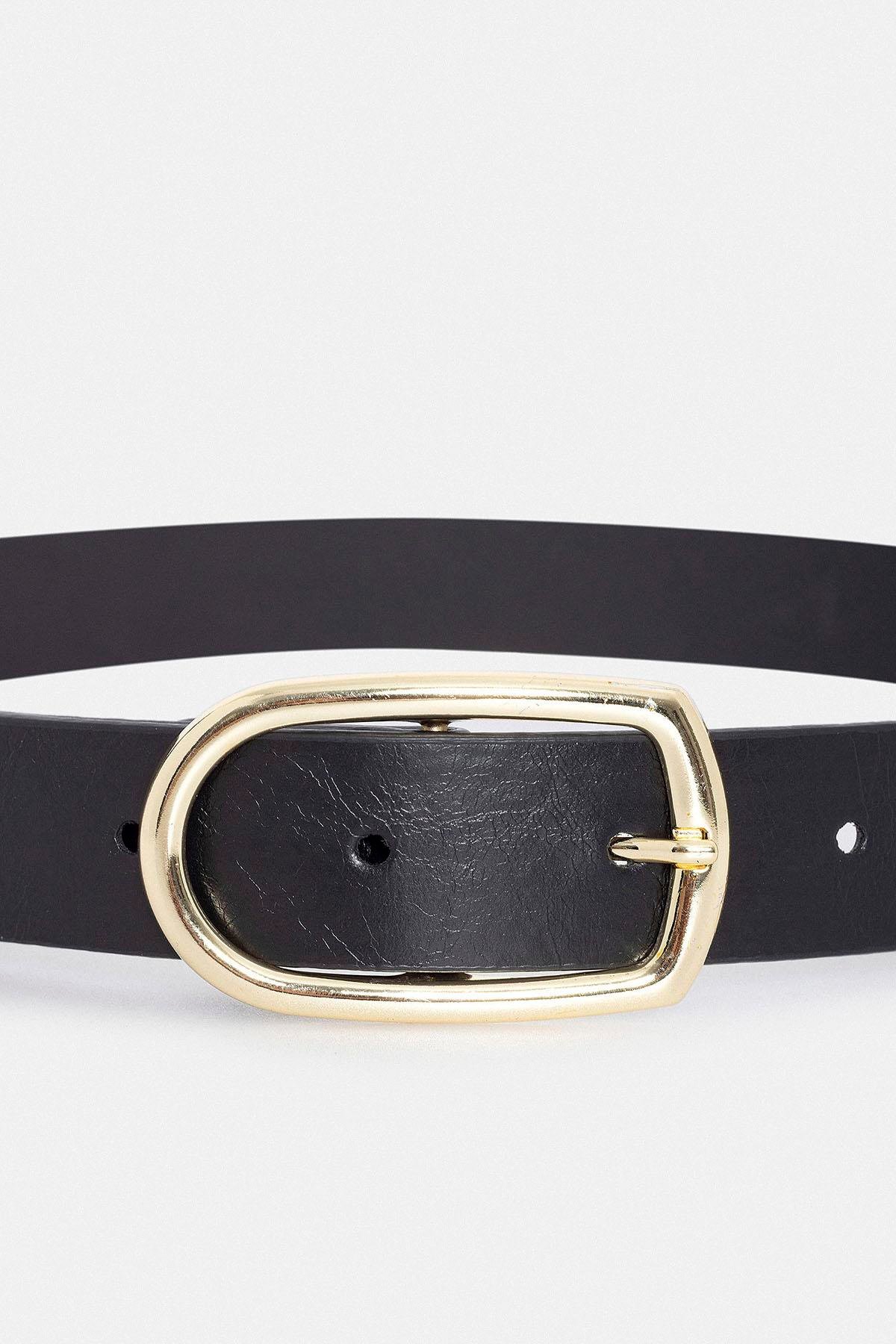 Antioch Siyah Suni Deri Kadın Kemer