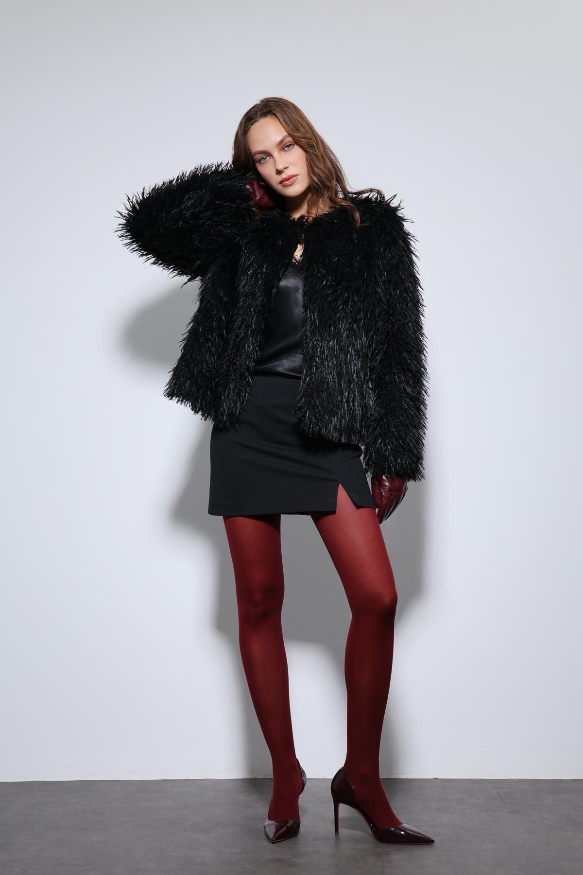 Antioch Siyah Suni Kürk Mont