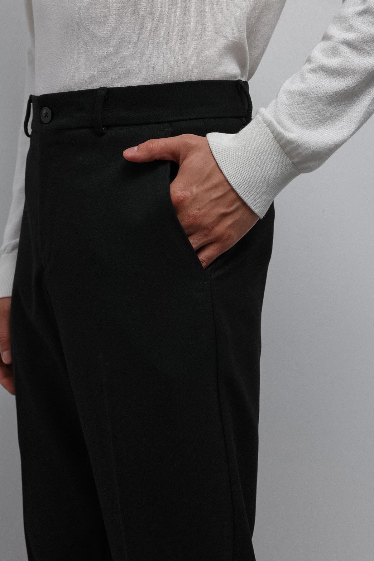 Antioch Siyah Tapared Fit Erkek Pantolon