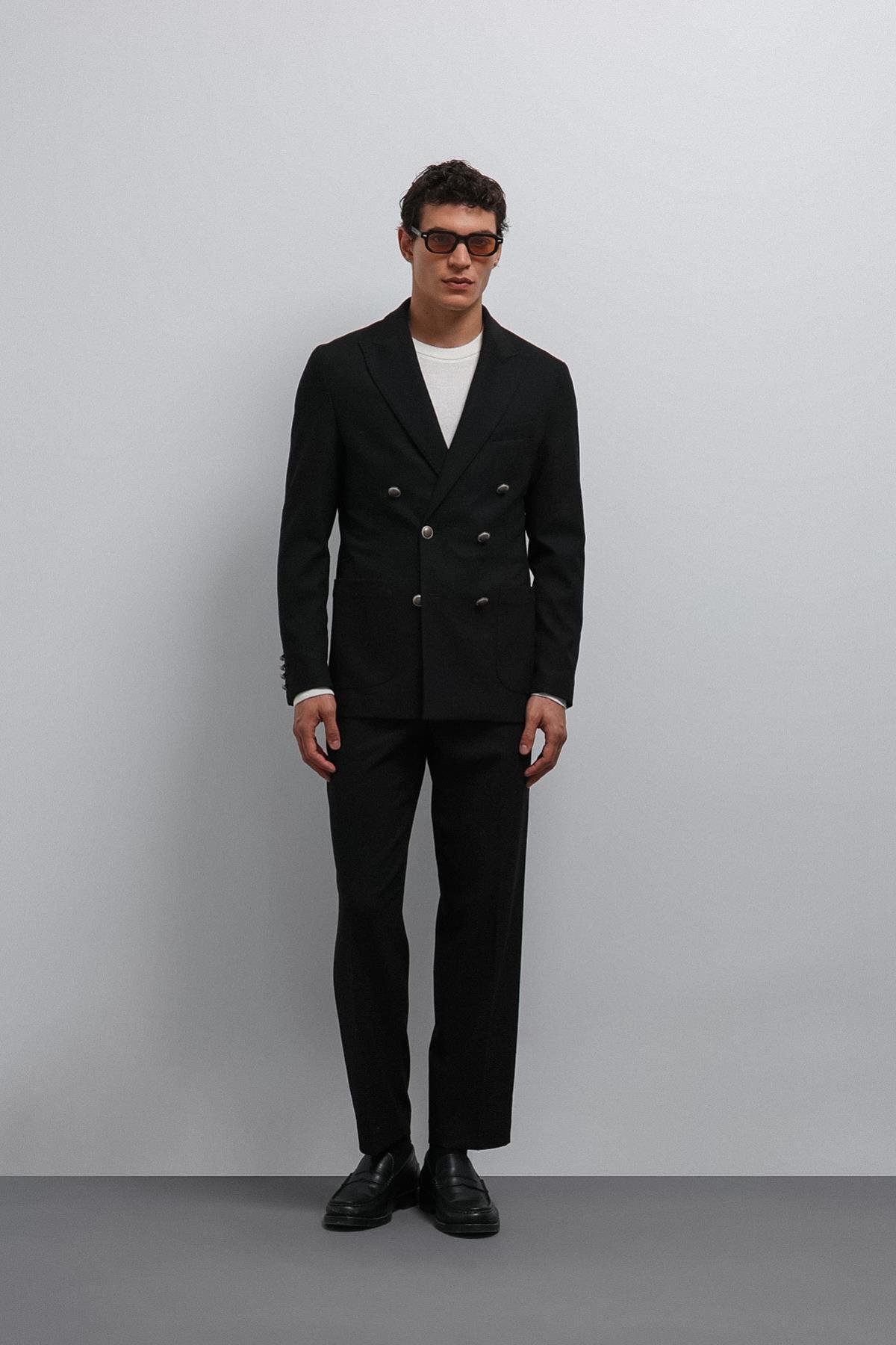 Antioch Siyah Tapared Fit Erkek Pantolon