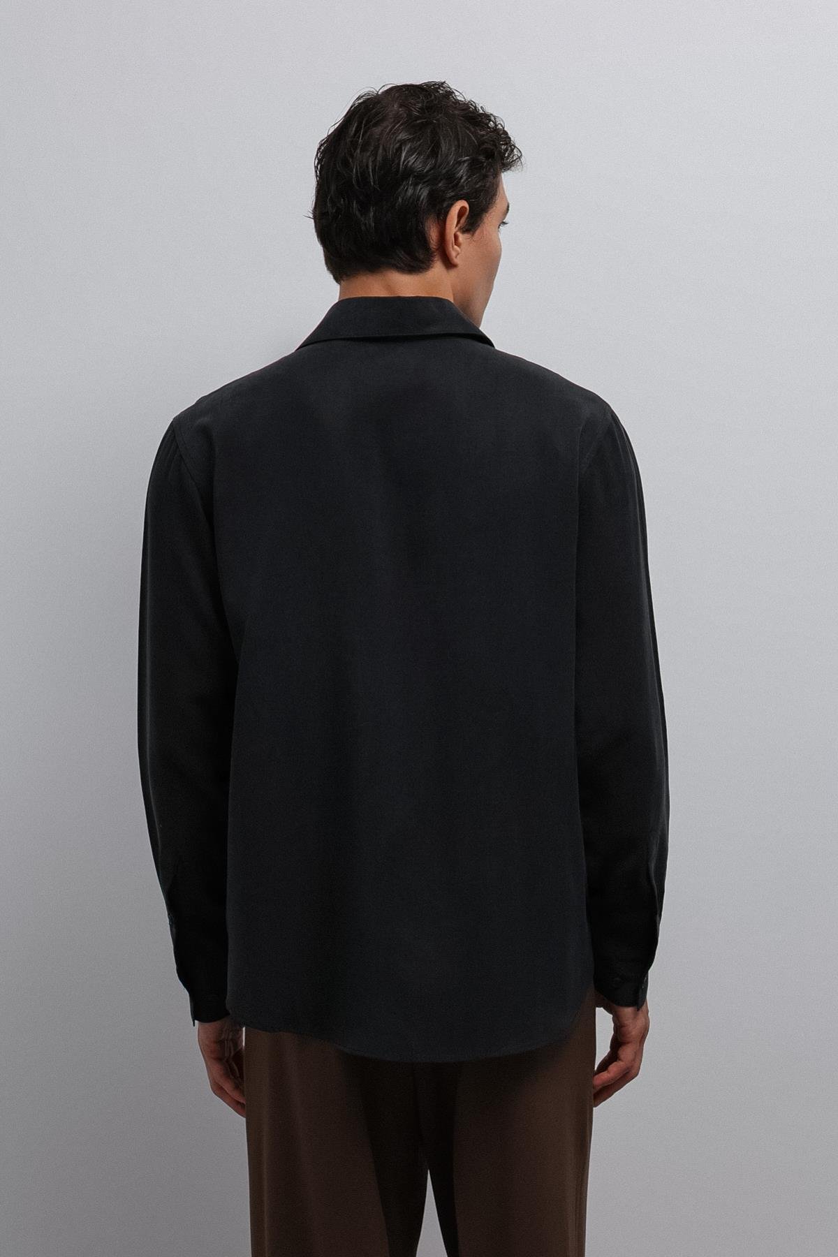 Antioch Siyah Teknik Regular Fit Erkek Gömlek