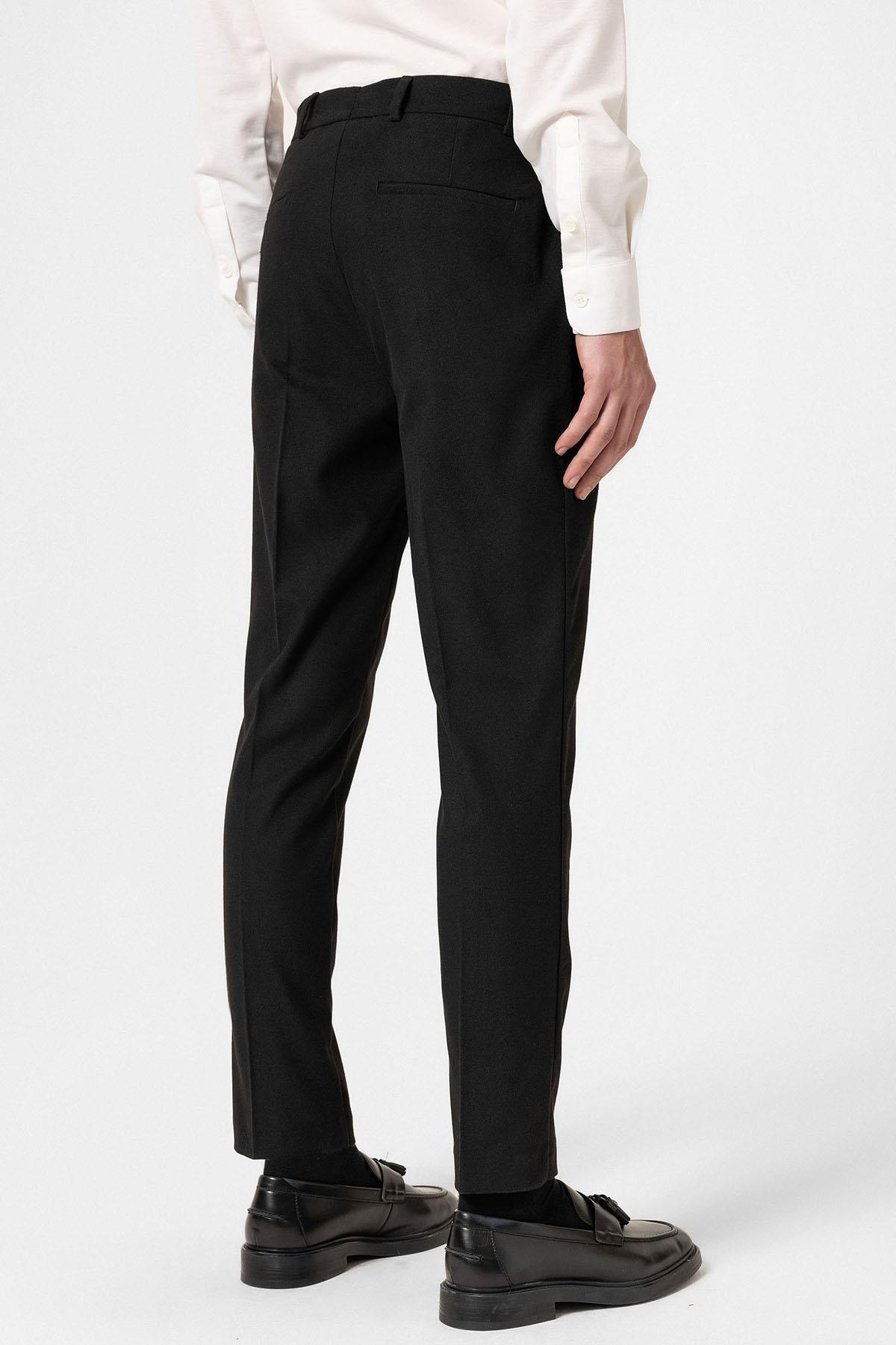 Antioch Siyah Yüksek Bel Klasik Erkek Pantolon