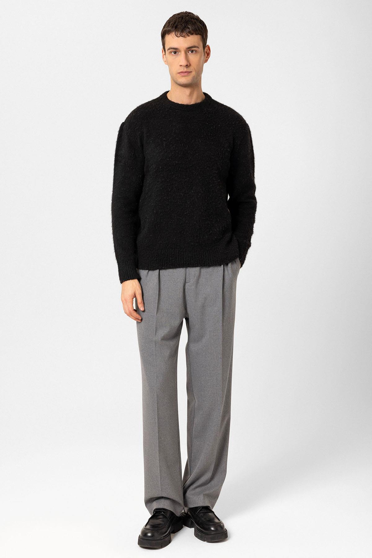 Antioch Siyah Yumuşak Dokulu Erkek Kazak