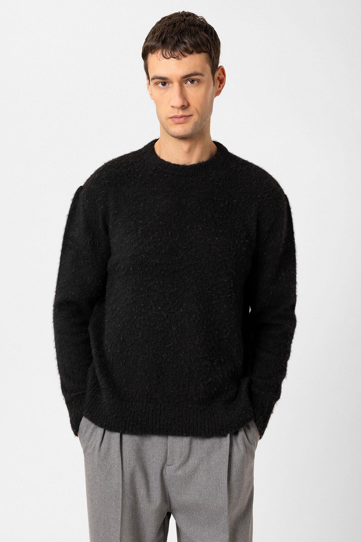 Antioch Siyah Yumuşak Dokulu Erkek Kazak