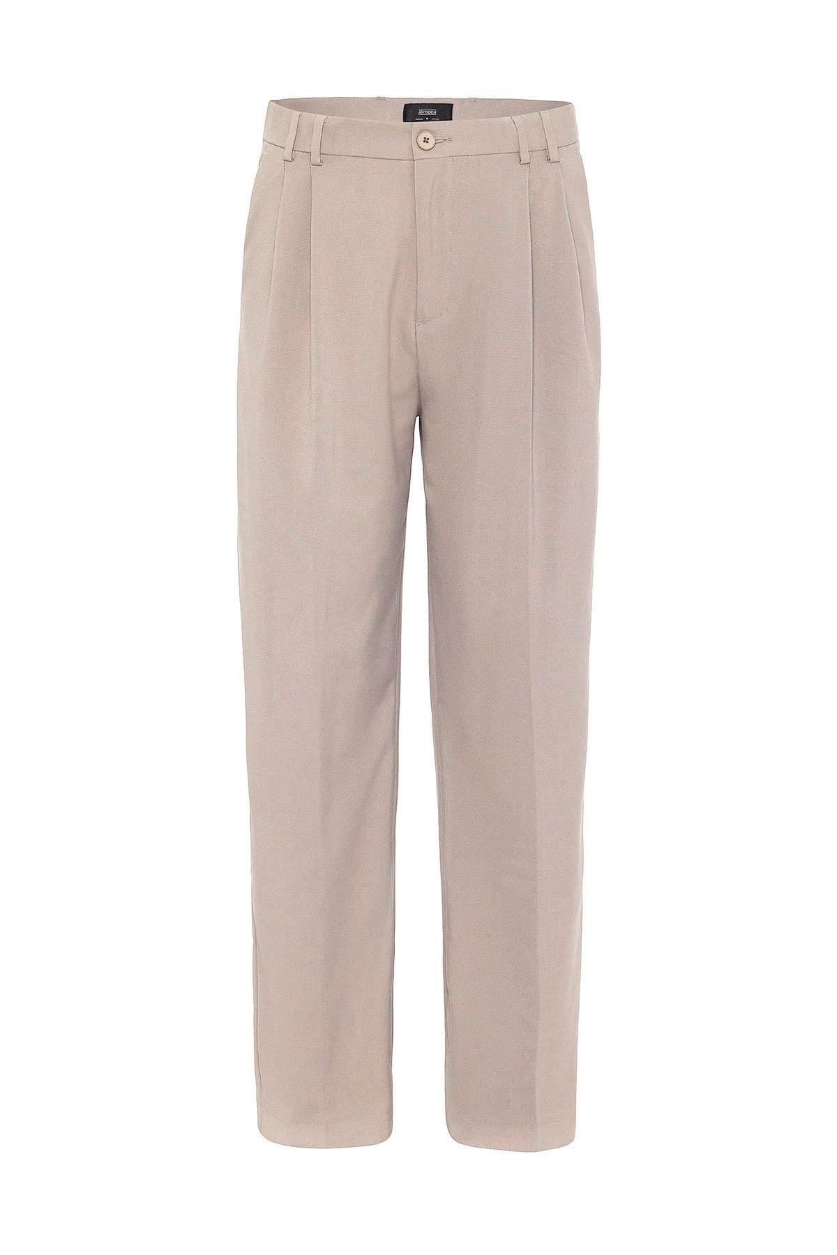 Antioch Taş Çift Pileli Baggy Fit Erkek Pantolon