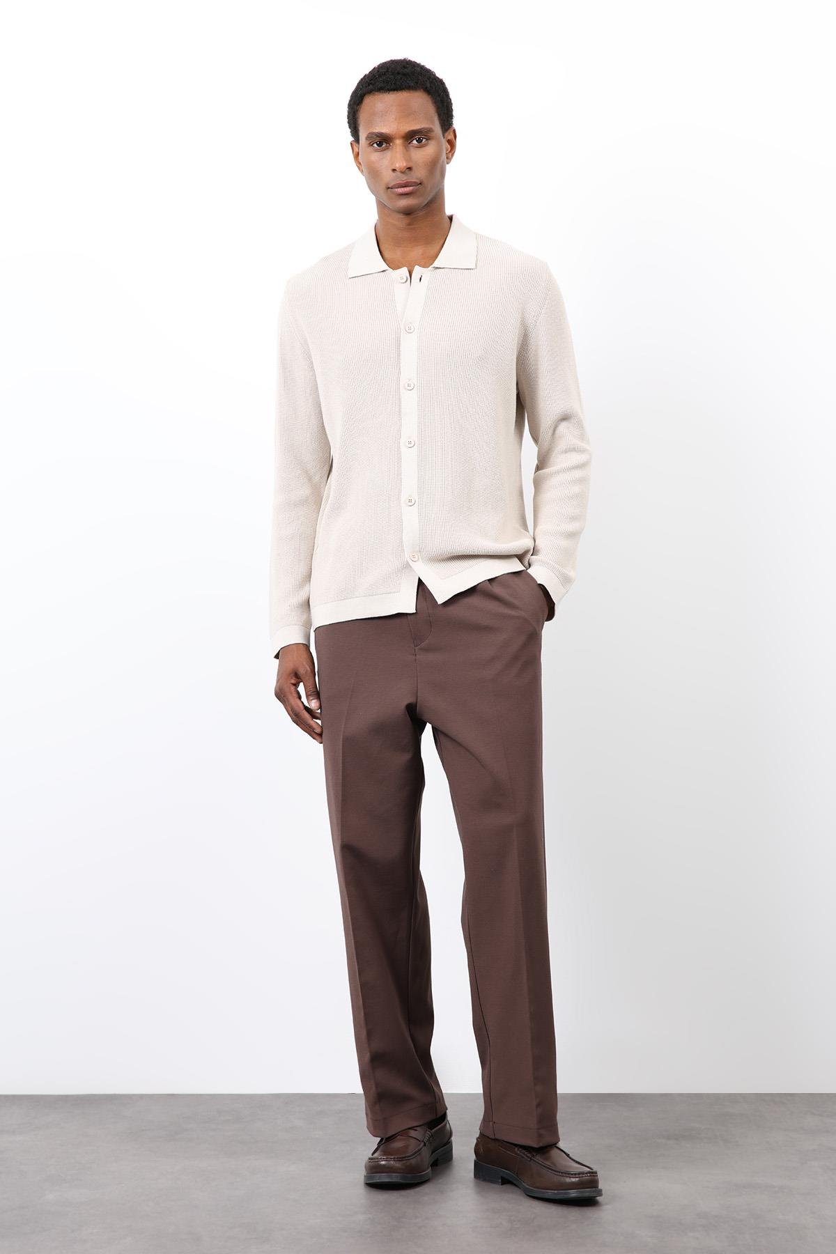 Antioch Taş İnce Örgü Triko Erkek Hırka