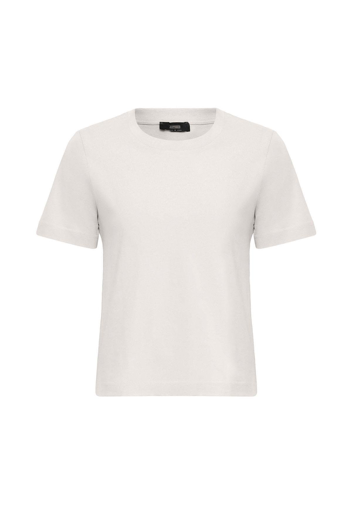 Antioch Taş Kadın Bisiklet Yaka Basic T-Shirt