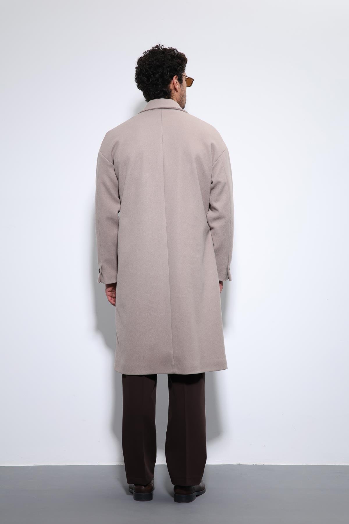 Antioch Taş Kuşaklı Oversize Erkek Kaban