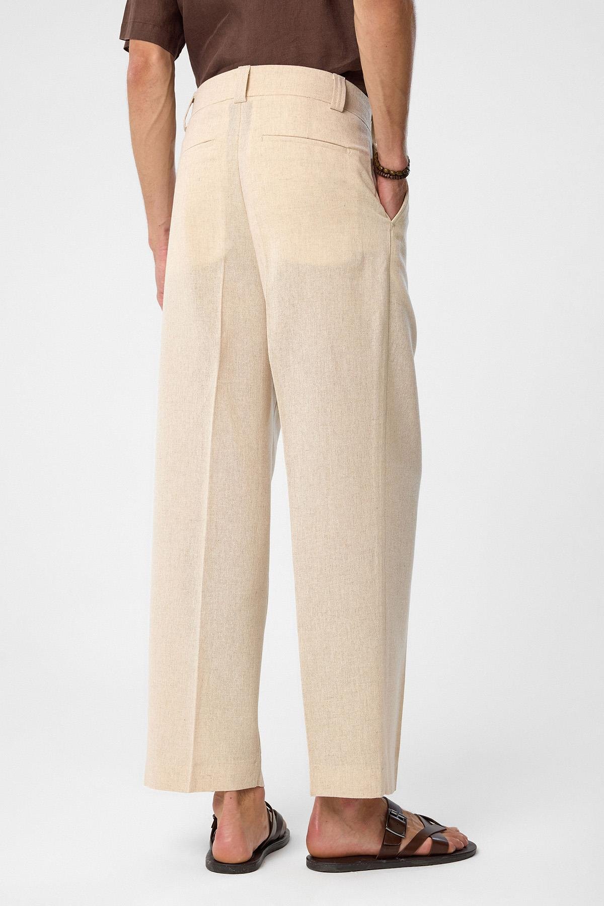 Antioch Taş Yüksek Bel Pileli Relax Fit Erkek Pantolon