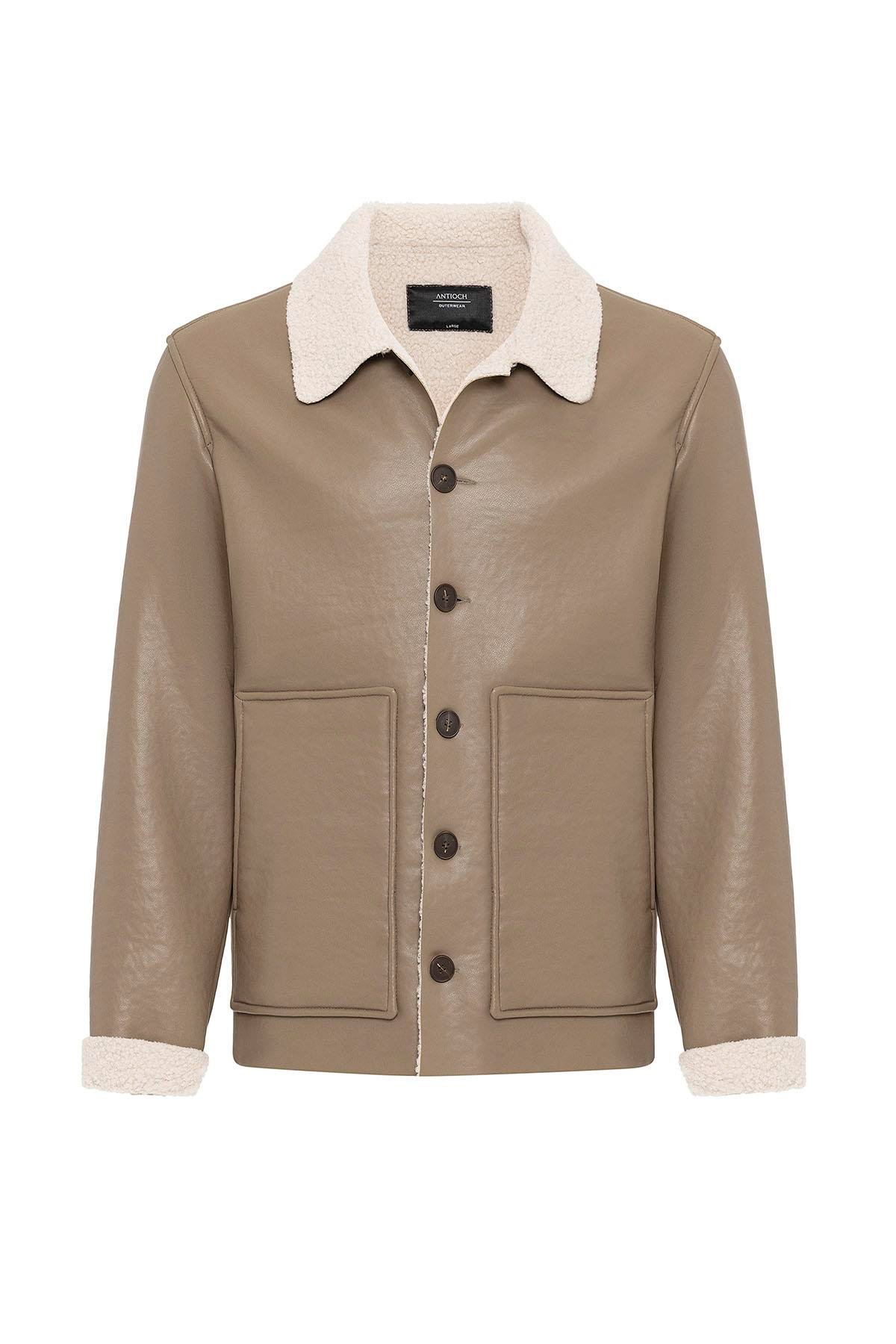 Antioch Vizon Astar Detaylı Suni Deri Erkek Mont