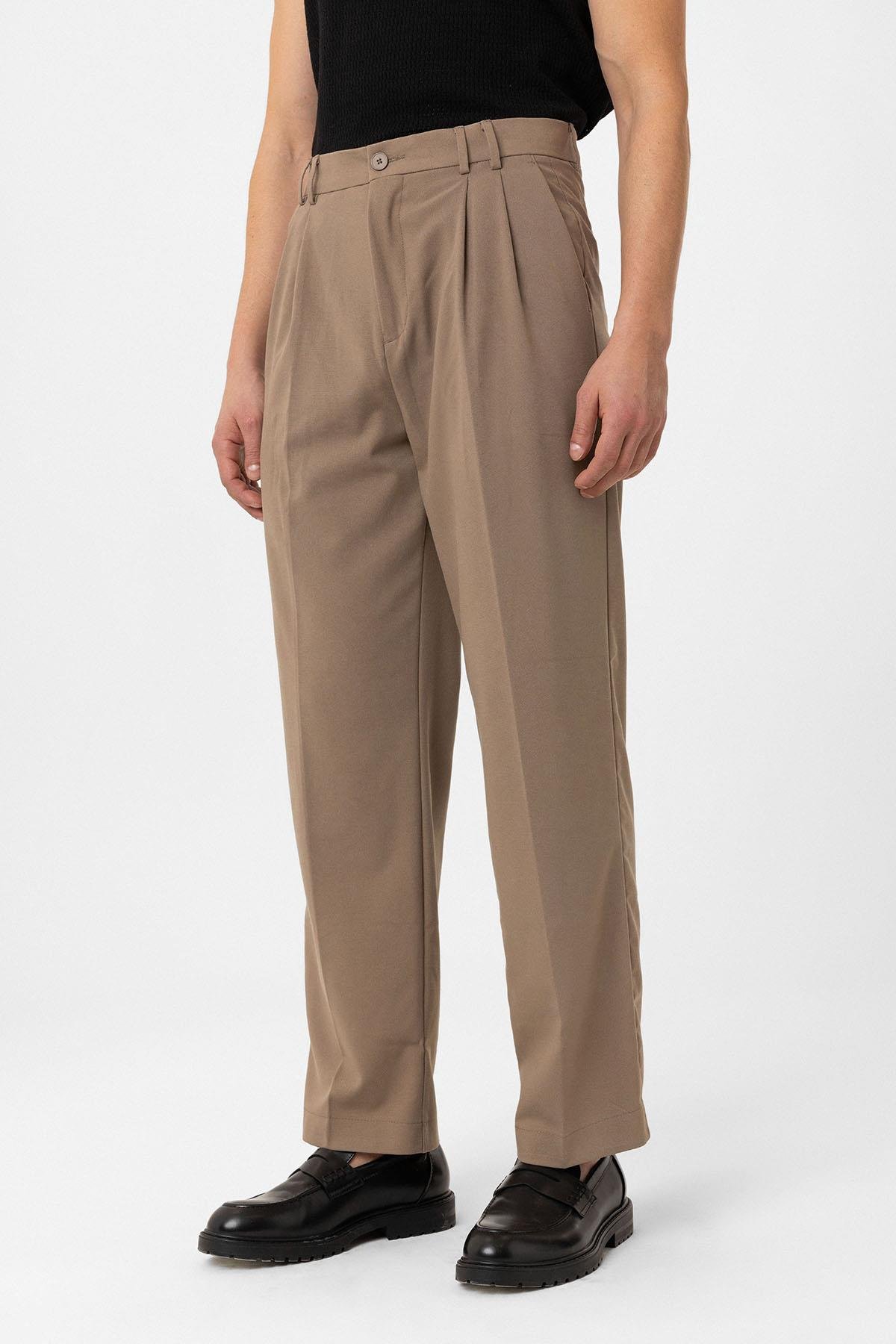 Antioch Vizon Çift Pileli Baggy Fit Erkek Pantolon