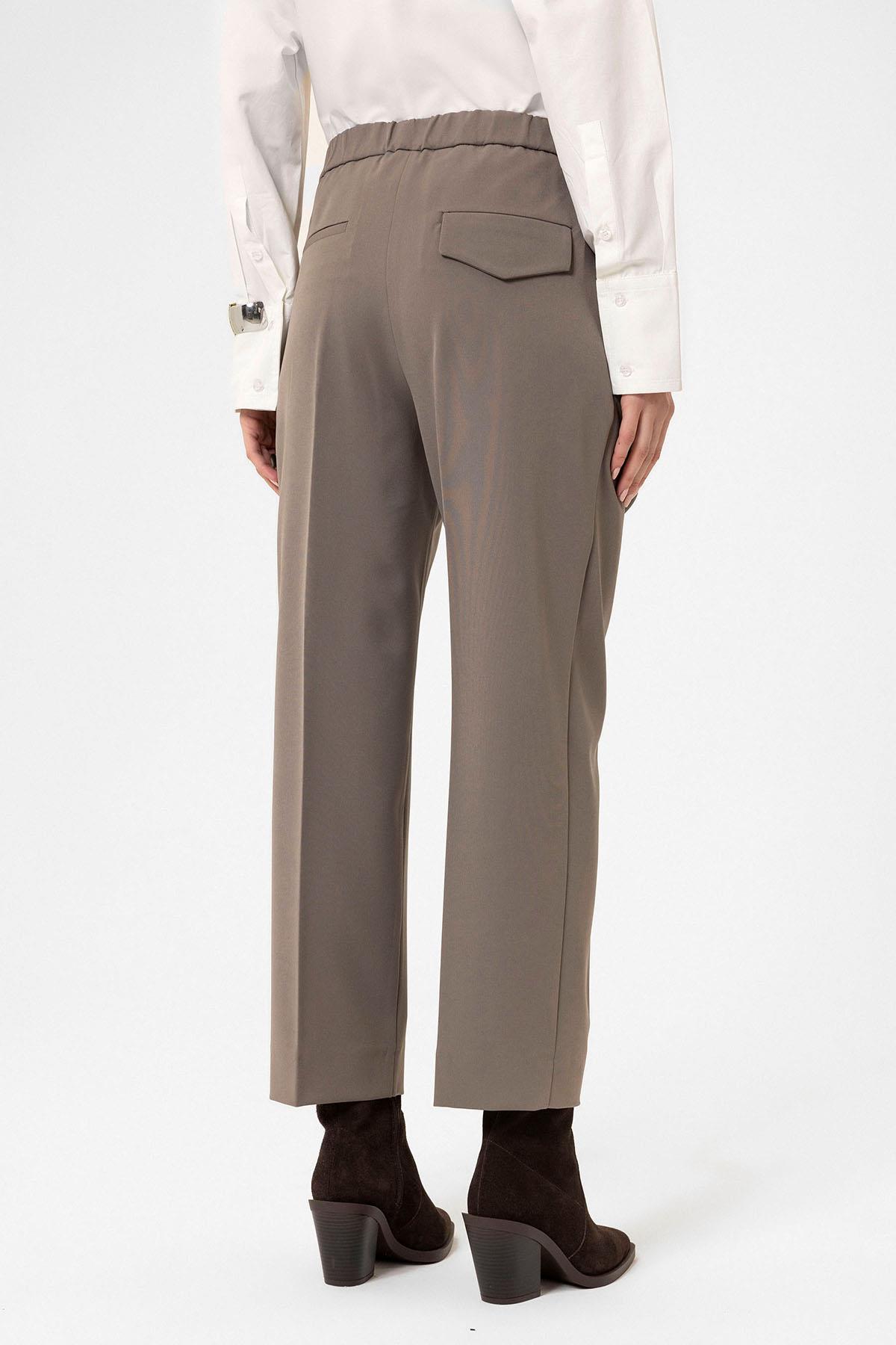 Antioch Vizon Kadın Yüksek Bel Straight Fit Kısa Pantolon