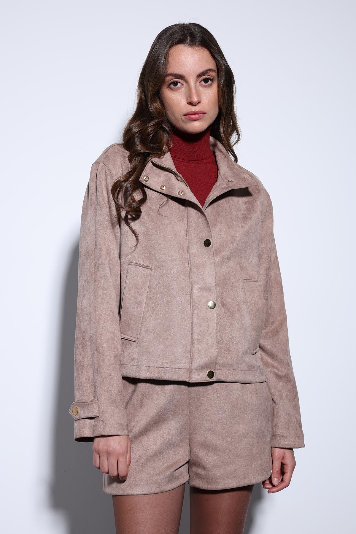 Antioch Vizon Süet Bomber Ceket