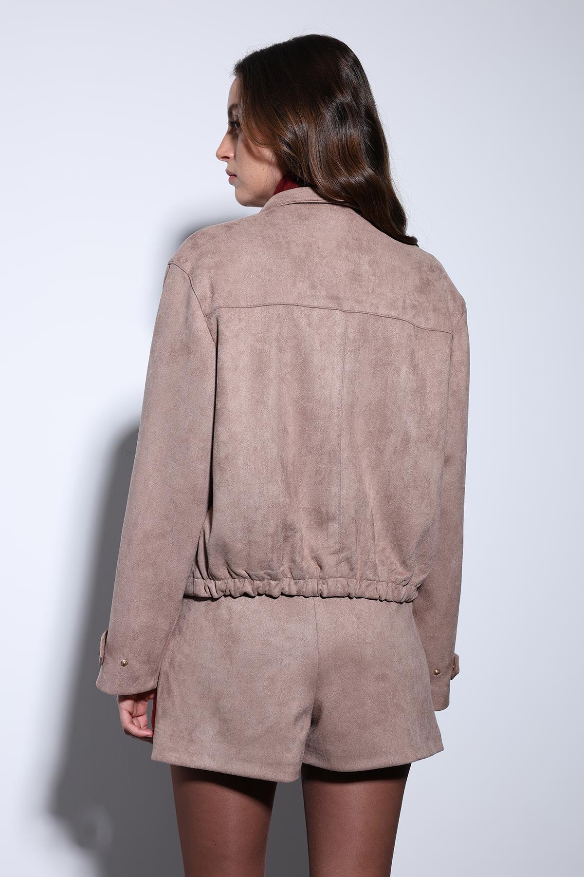 Antioch Vizon Süet Bomber Ceket