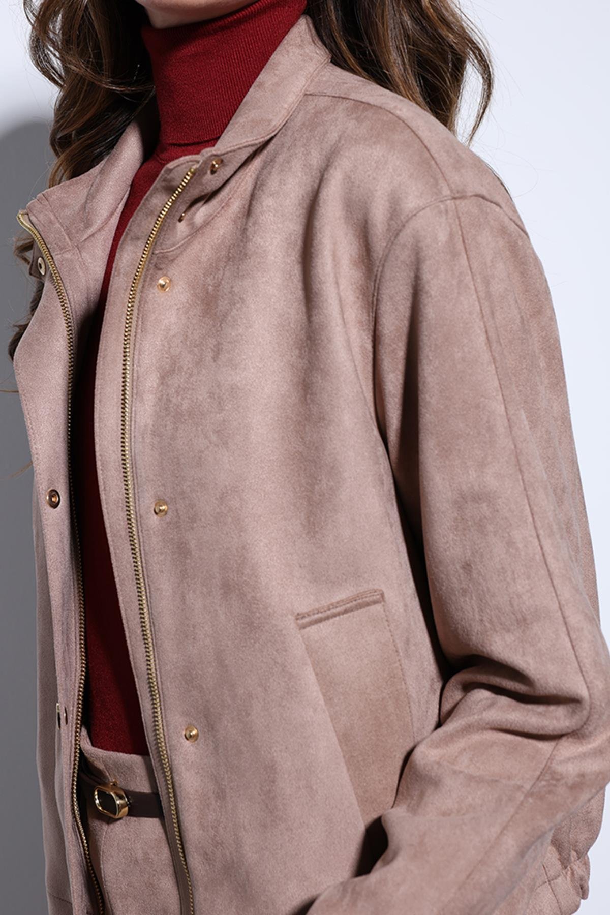 Antioch Vizon Süet Bomber Ceket