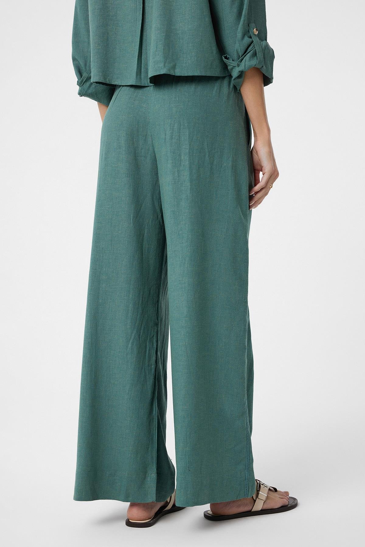 Antioch Yeşil Şerit Detaylı Kadın Pantolon