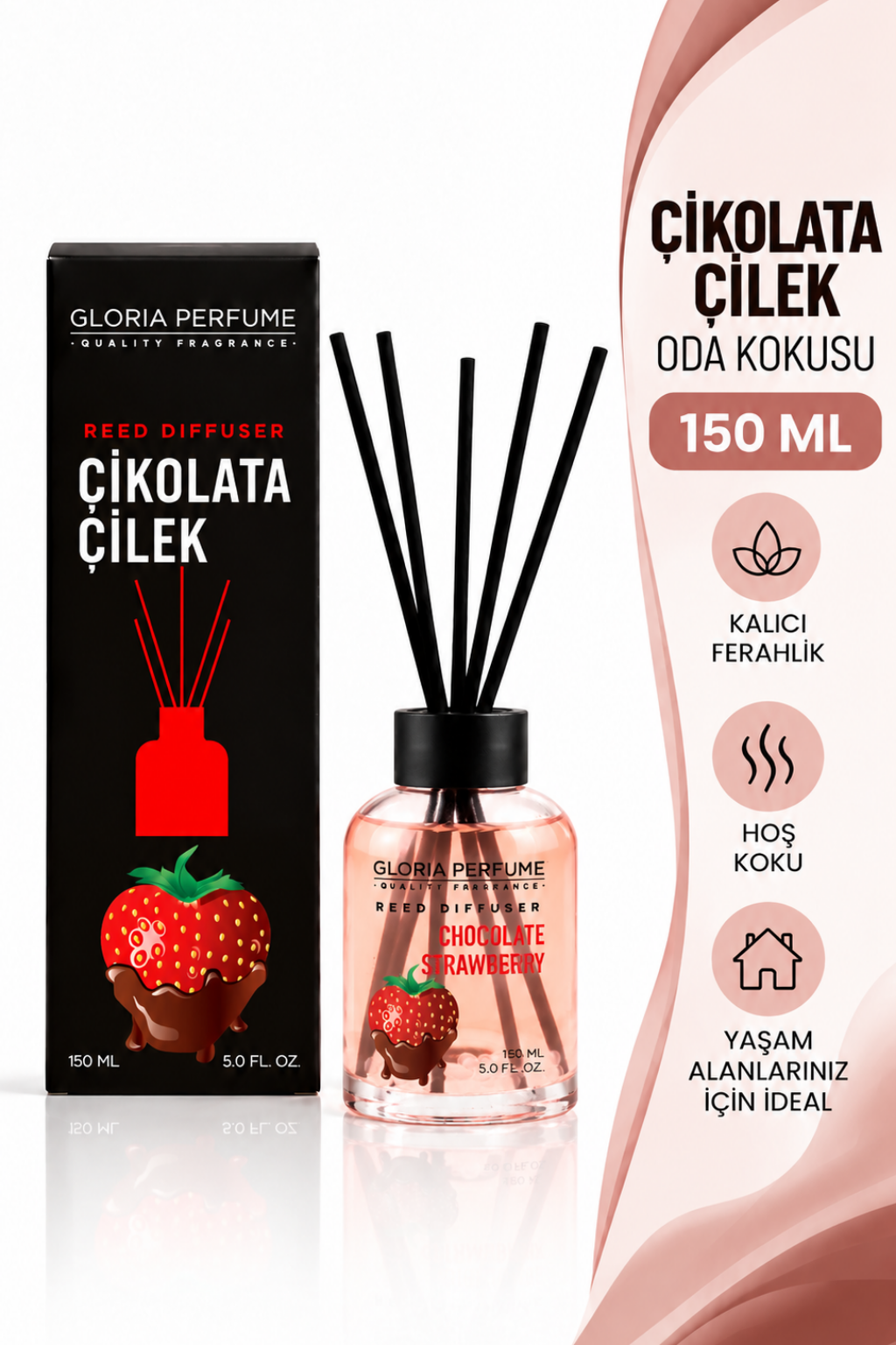 Chocolate Strawberry Bambu Çubuklu Oda Kokusu 150 ml