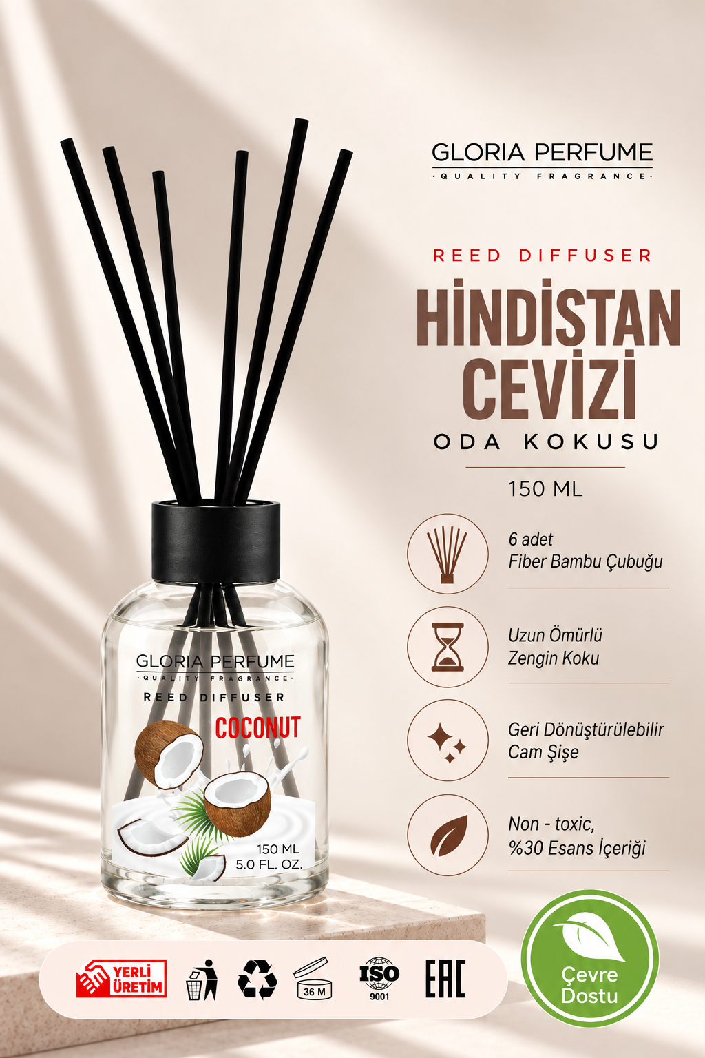 Coconut Bambu Çubuklu Oda Kokusu 150 ml