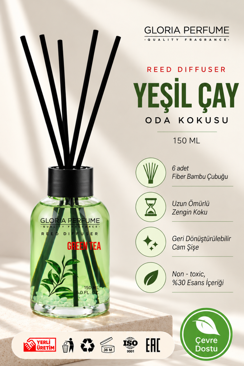 Green Tea Bambu Çubuklu Oda Kokusu 150 ml