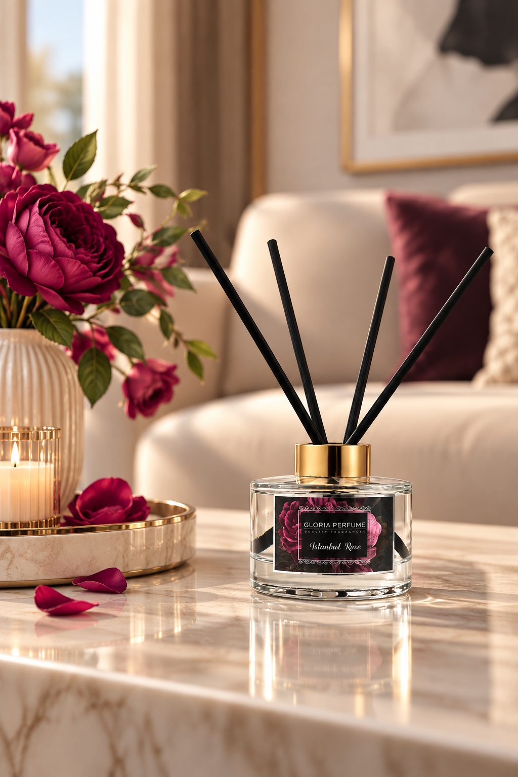 Istanbul Rose Bambu Çubuklu Oda Kokusu 150 ml