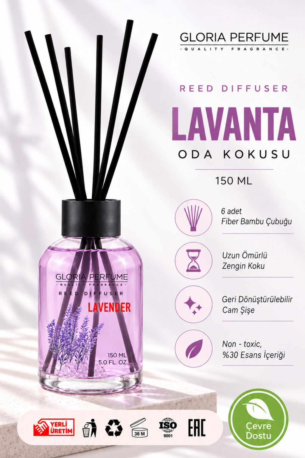 Lavender Bambu Çubuklu Oda Kokusu 150 ml