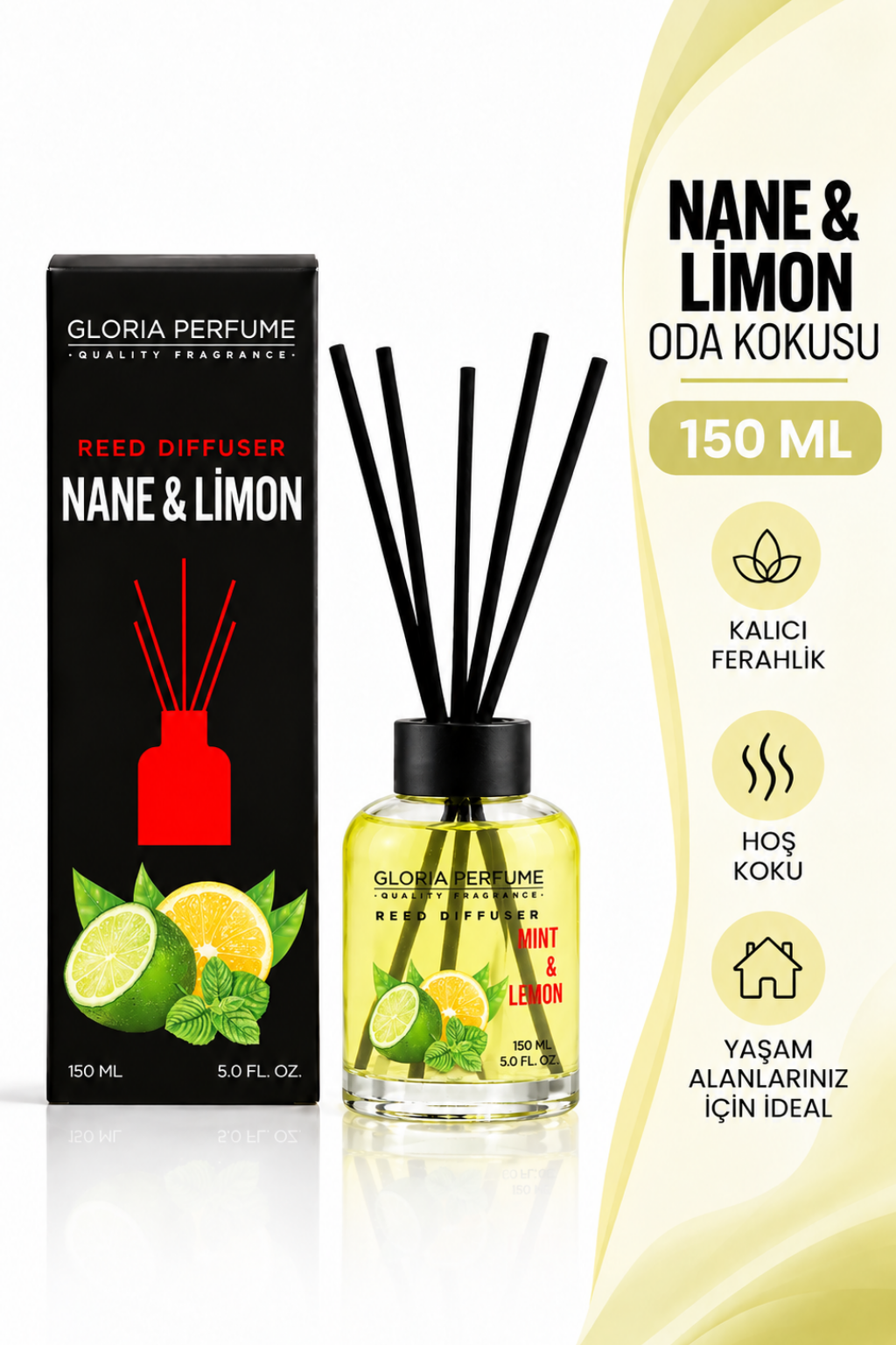 Lemon And Mint Bambu Çubuklu Oda Kokusu 150 ml