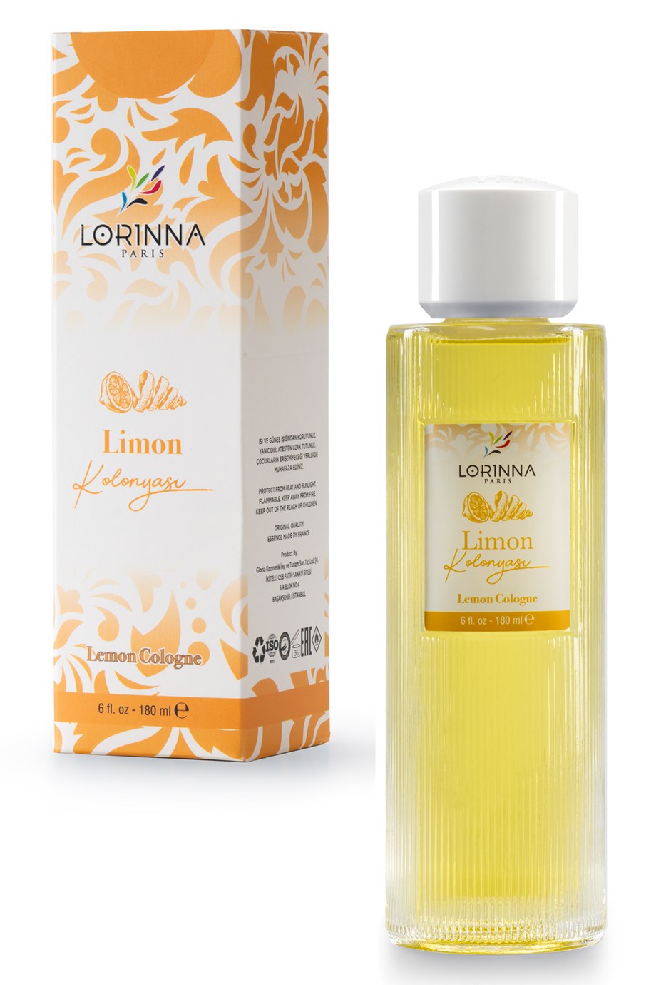 LİMON KOLONYASI 180 ML - CAM ŞİŞE
