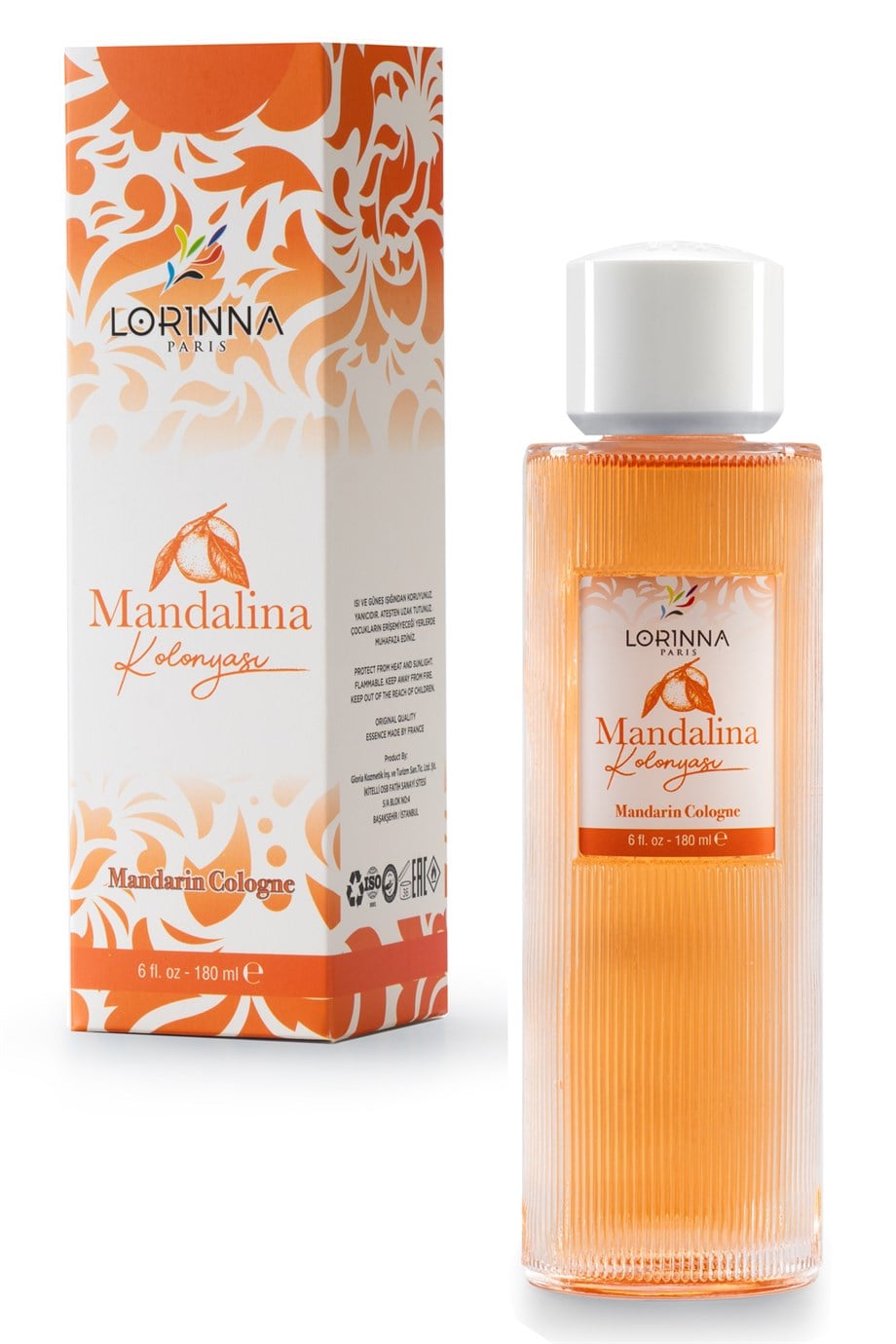 MANDALİNA KOLONYASI 180 ML - CAM ŞİŞE